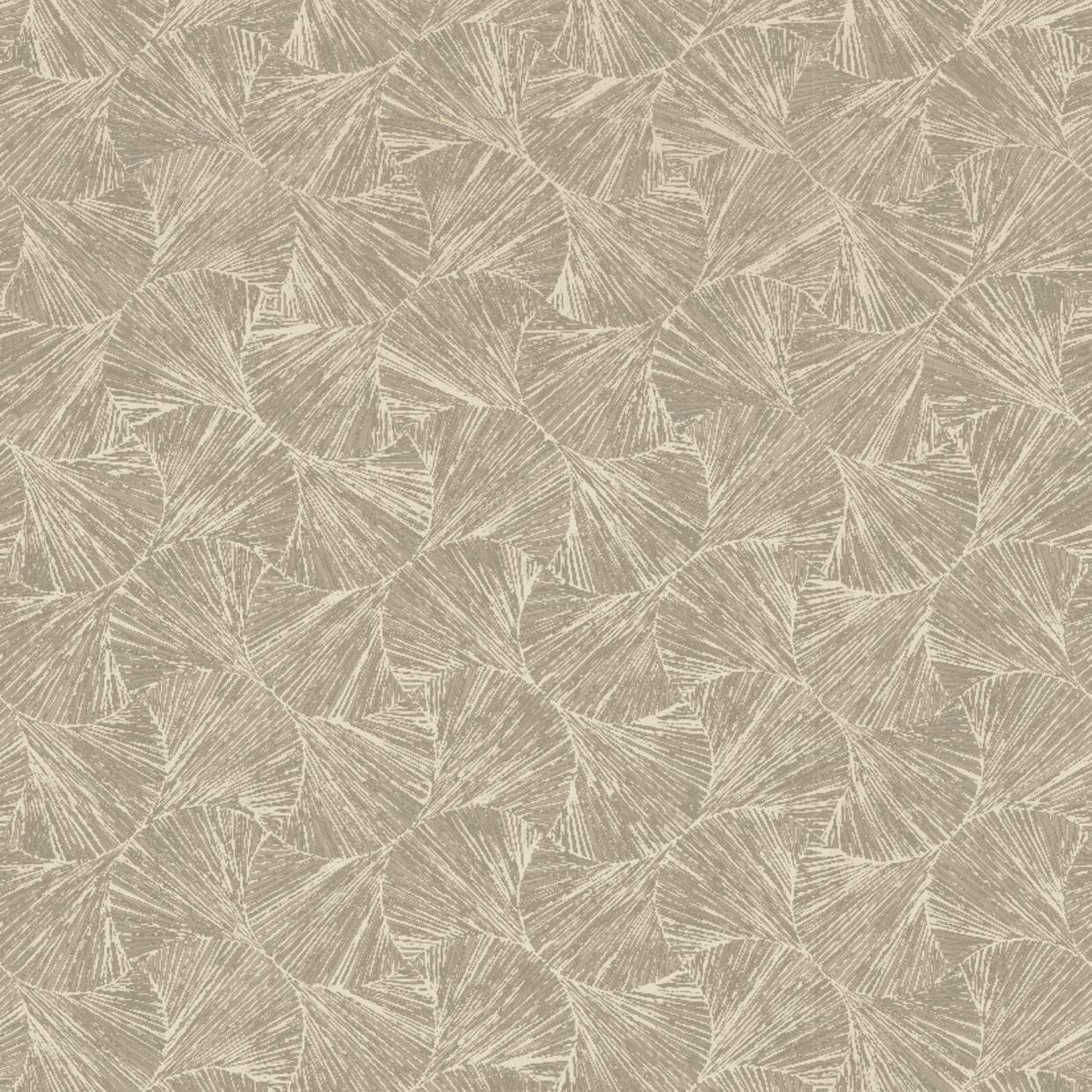 Structural vinyl wallpaper with metallic pattern SONGKET - SAND travertine beige