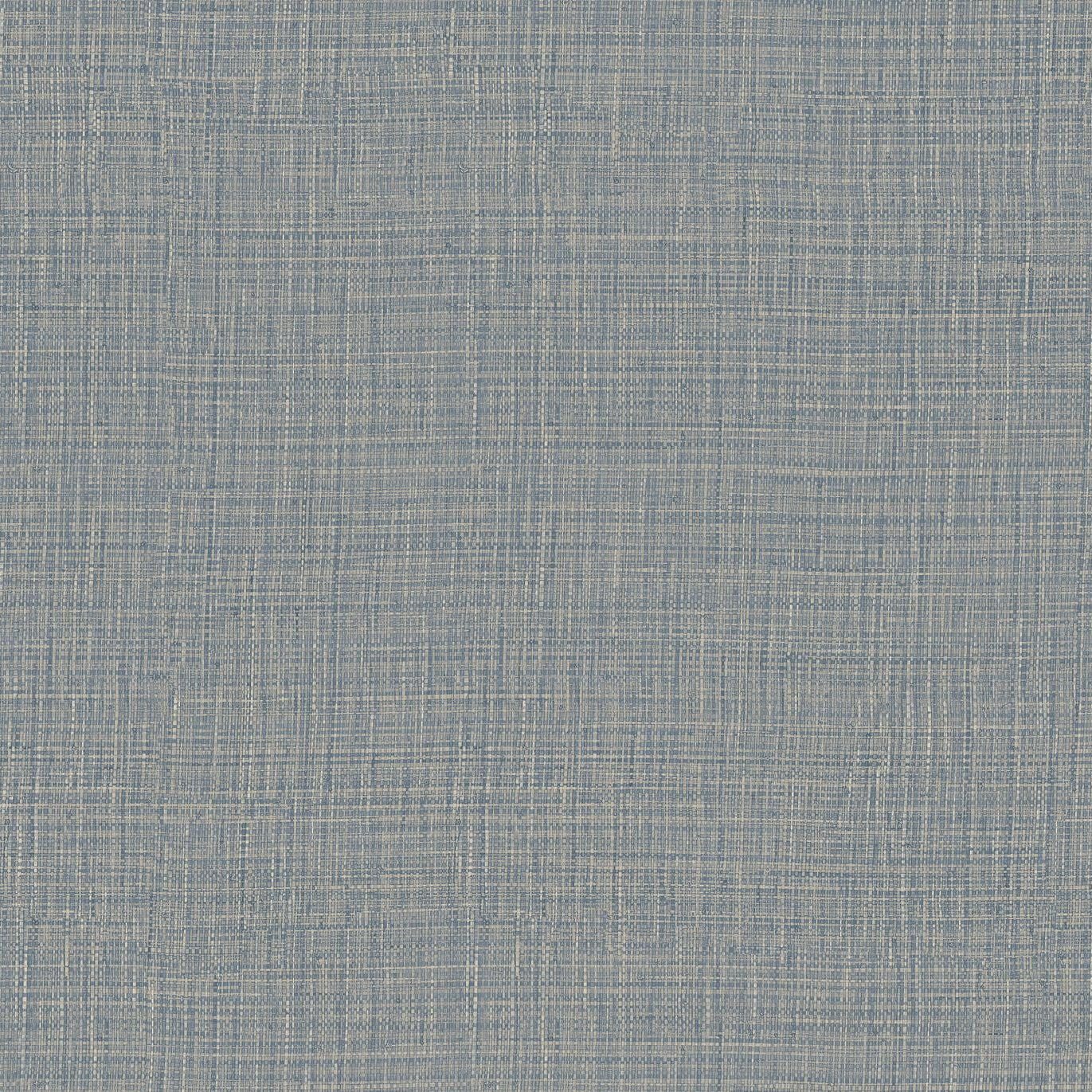 Structural vinyl wallpaper imitating woven raffia SIERRA - GIVRE gray-blue