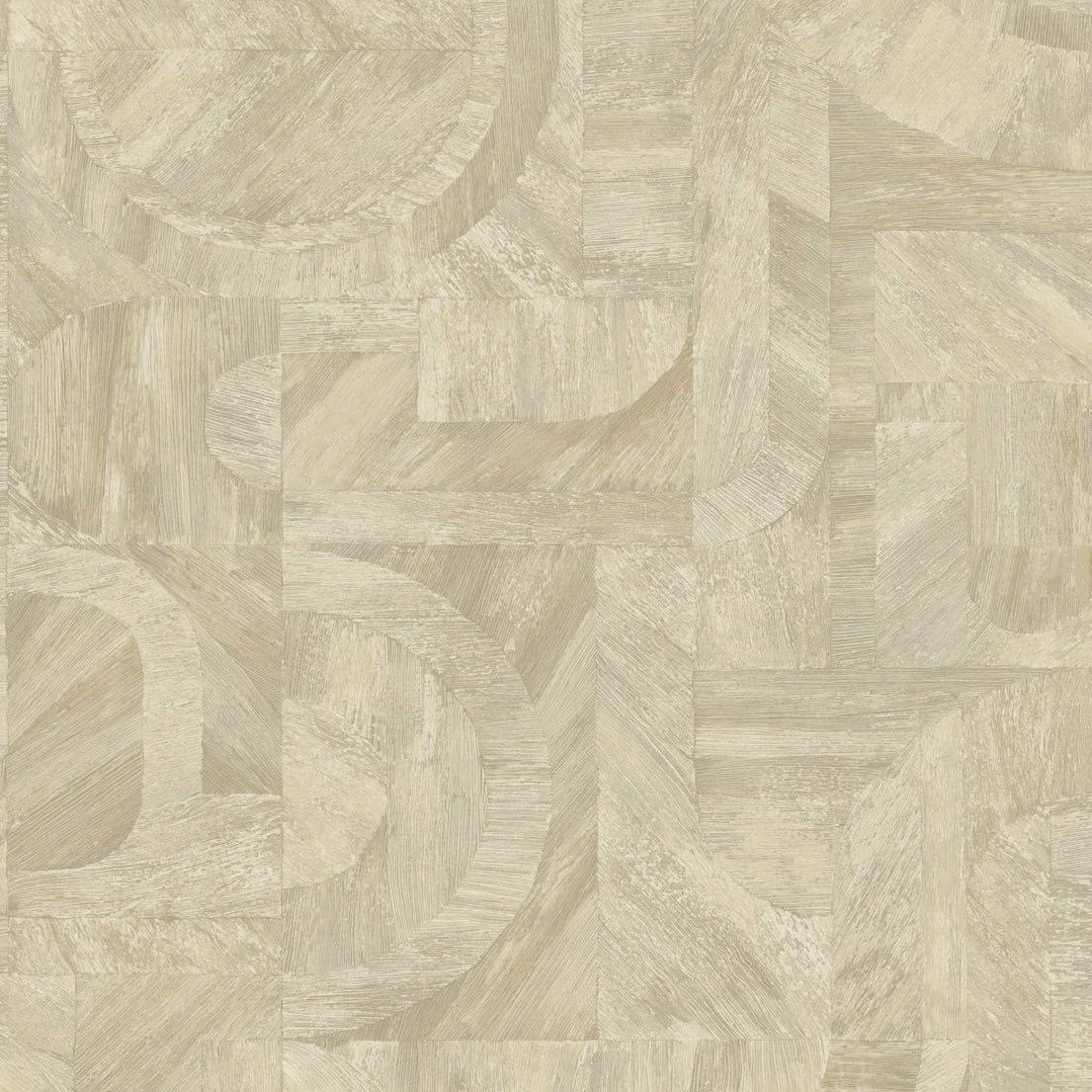 Tapete mit einem von der Intarsientechnik inspirierten Muster INTARSIA - SABLE sandfarben