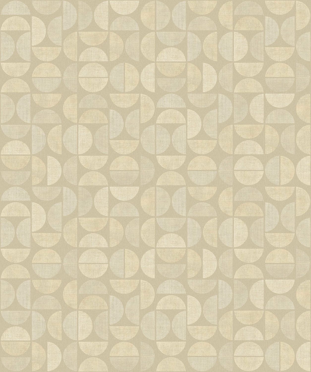 Structural vinyl wallpaper with geometric pattern DUALIS - SAND