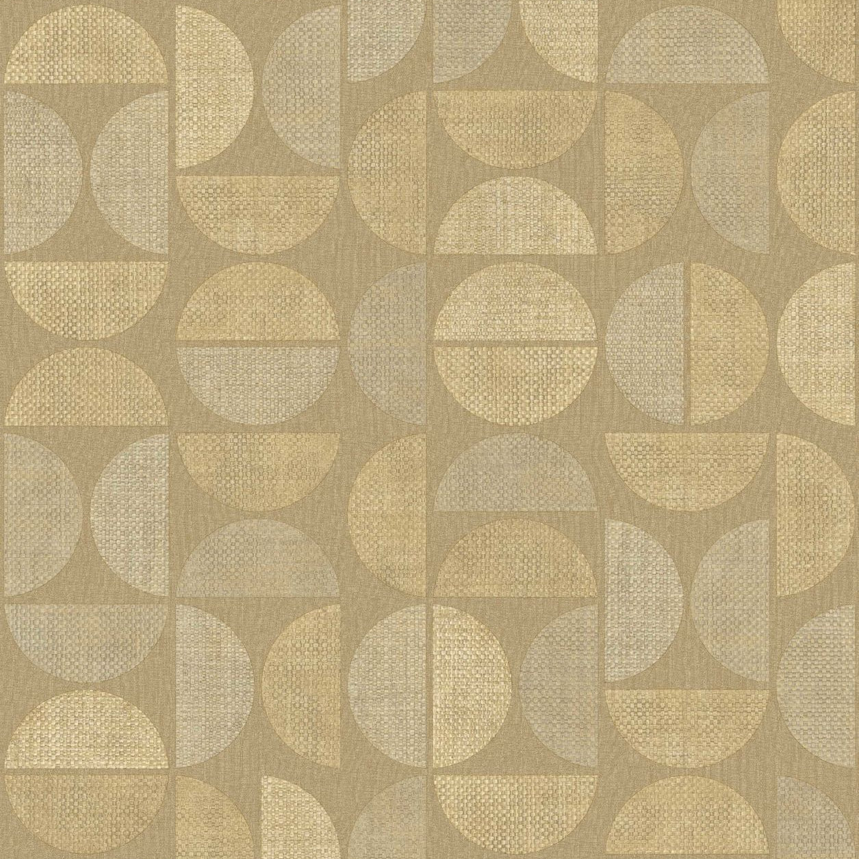 Structural vinyl wallpaper with geometric pattern DUALIS - TRAVERTINE beige