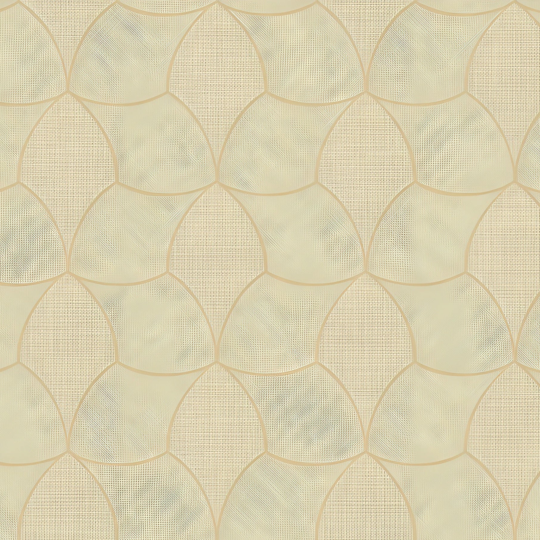 Tapeta imitująca balijską plecionkę TRESSANA - AMANDE/DORÉ migdałowy beż