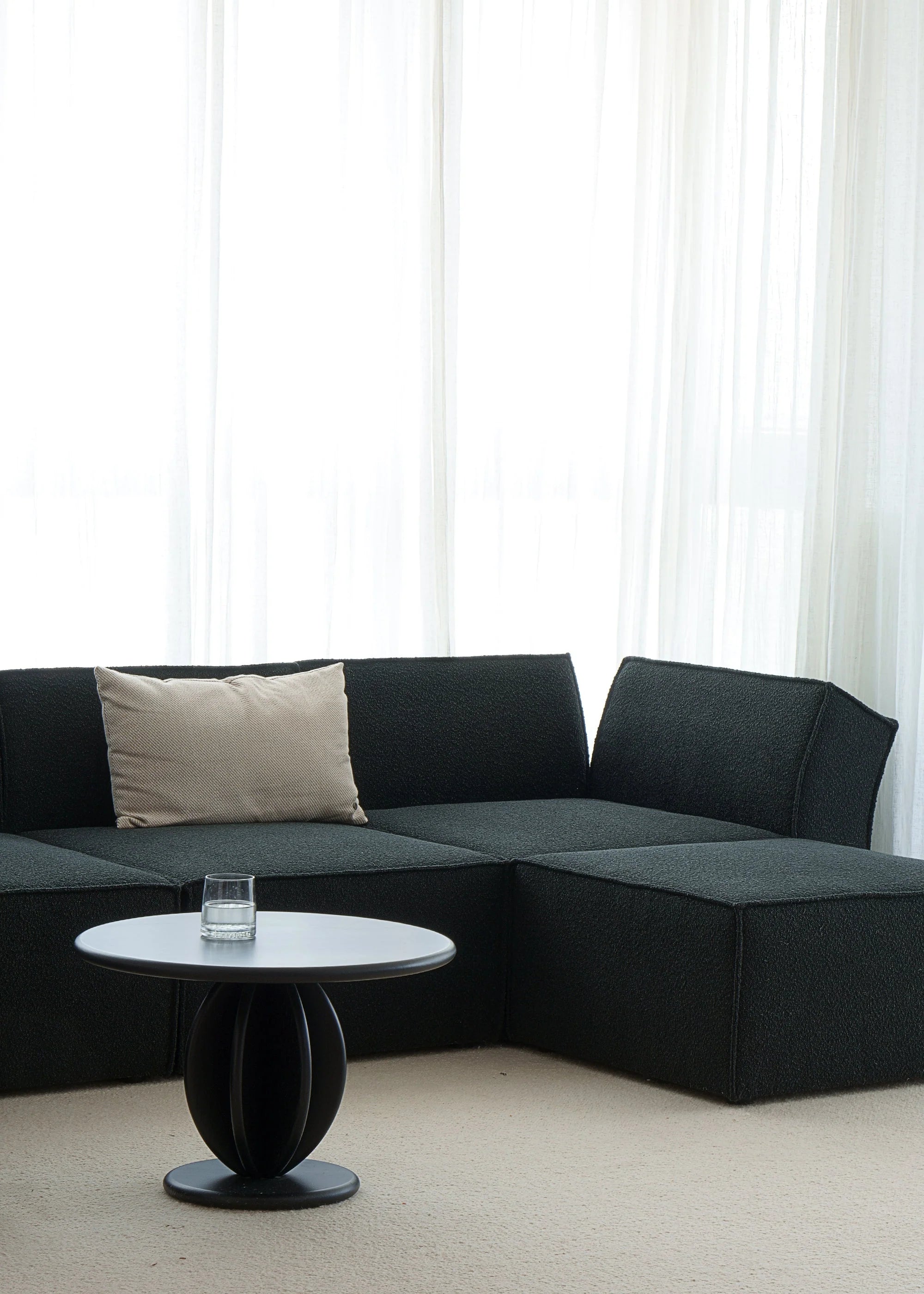ANDO modular sofa - right-side module brown boucle