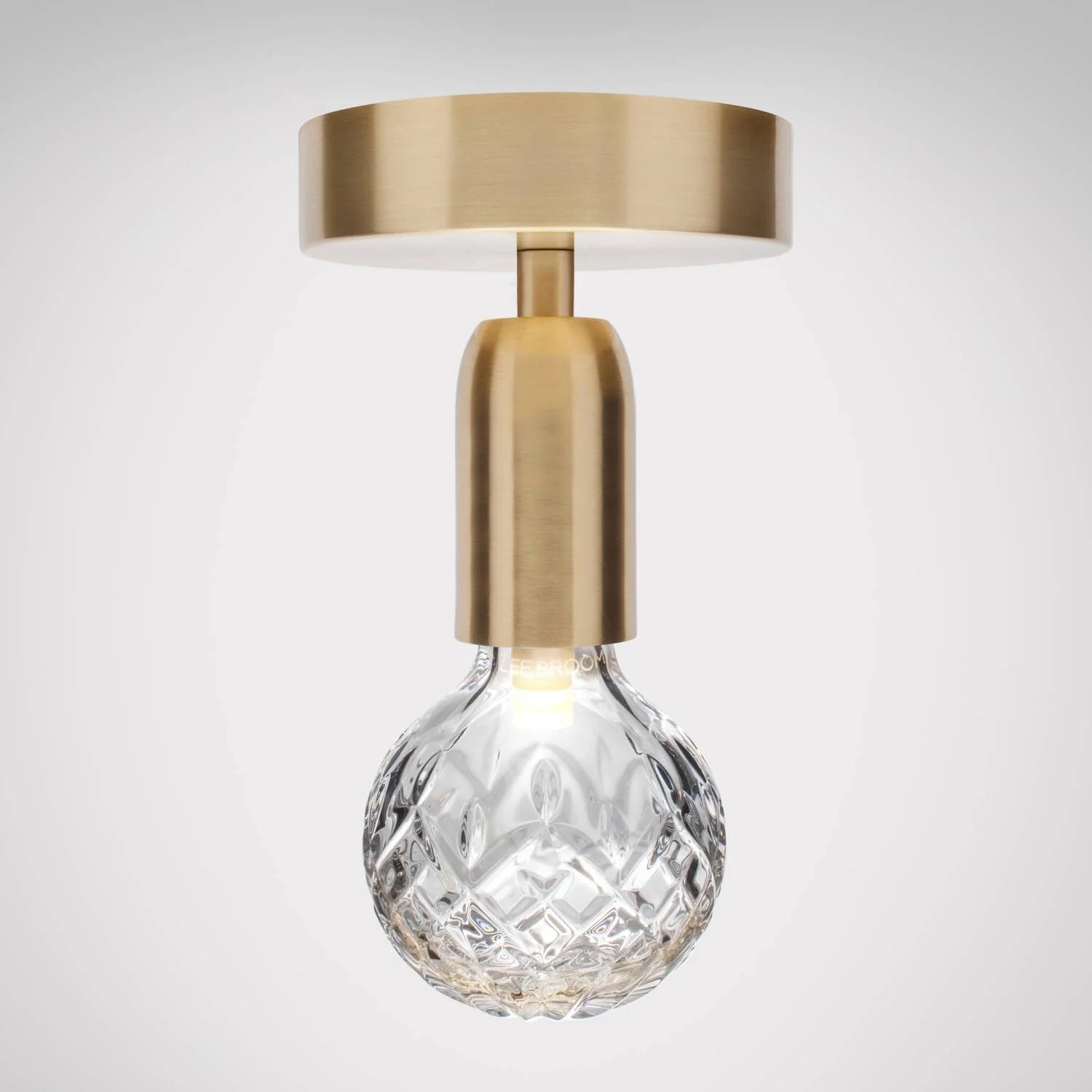 CRYSTAL BULB ceiling lamp with crystal glass and brass finish
