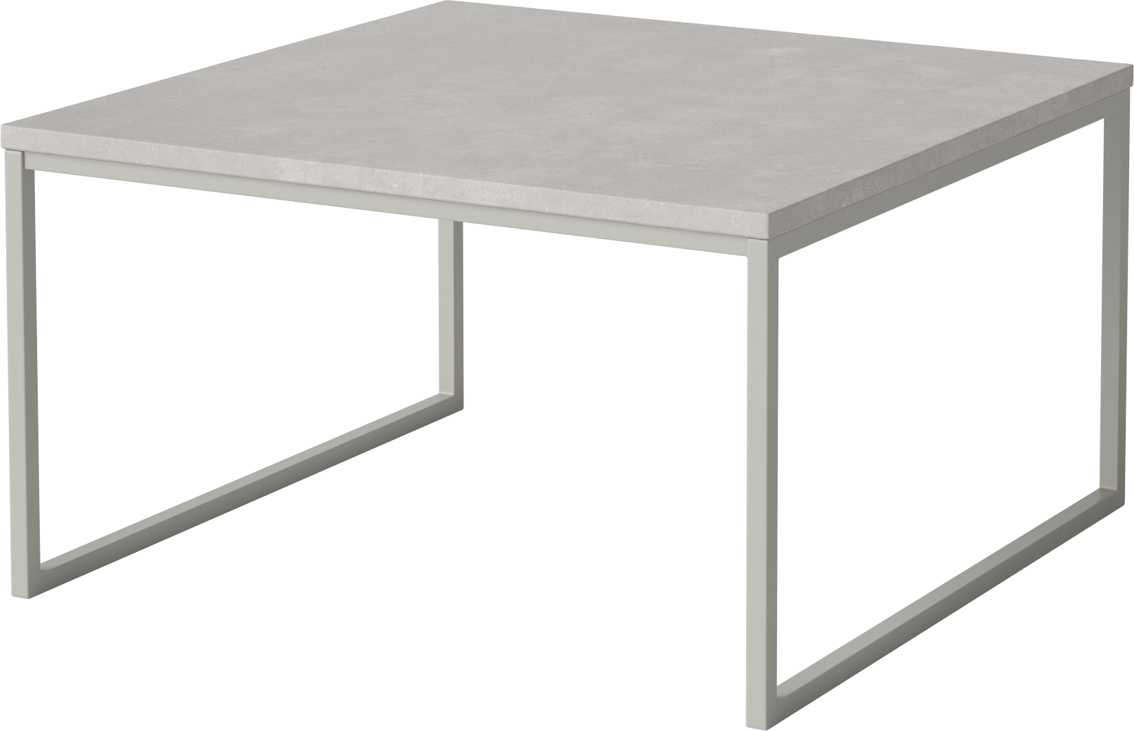 External coffee table Como gray concrete with a gray base