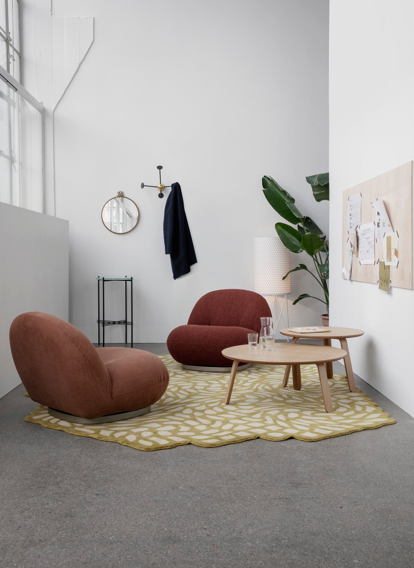 MATÉGOT cream hanger with burgundy