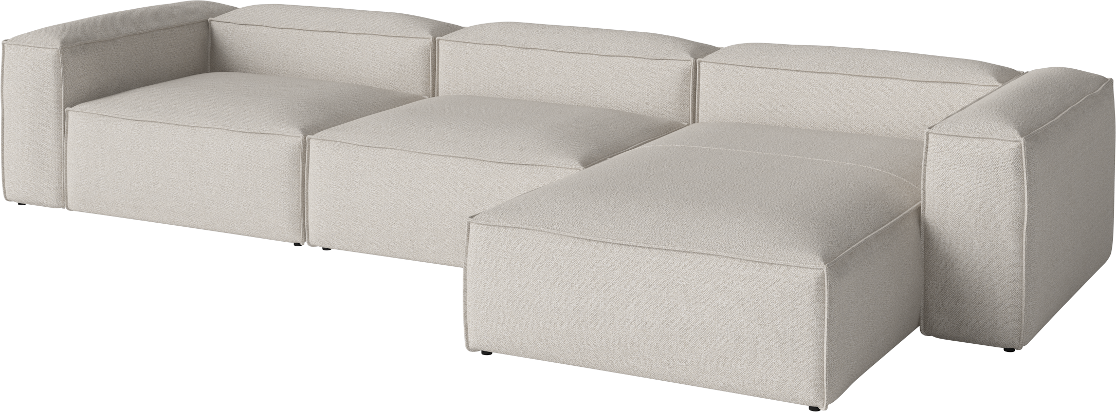 RECHTEN -SANDED COIMA -BED POLSTERED -Ecke