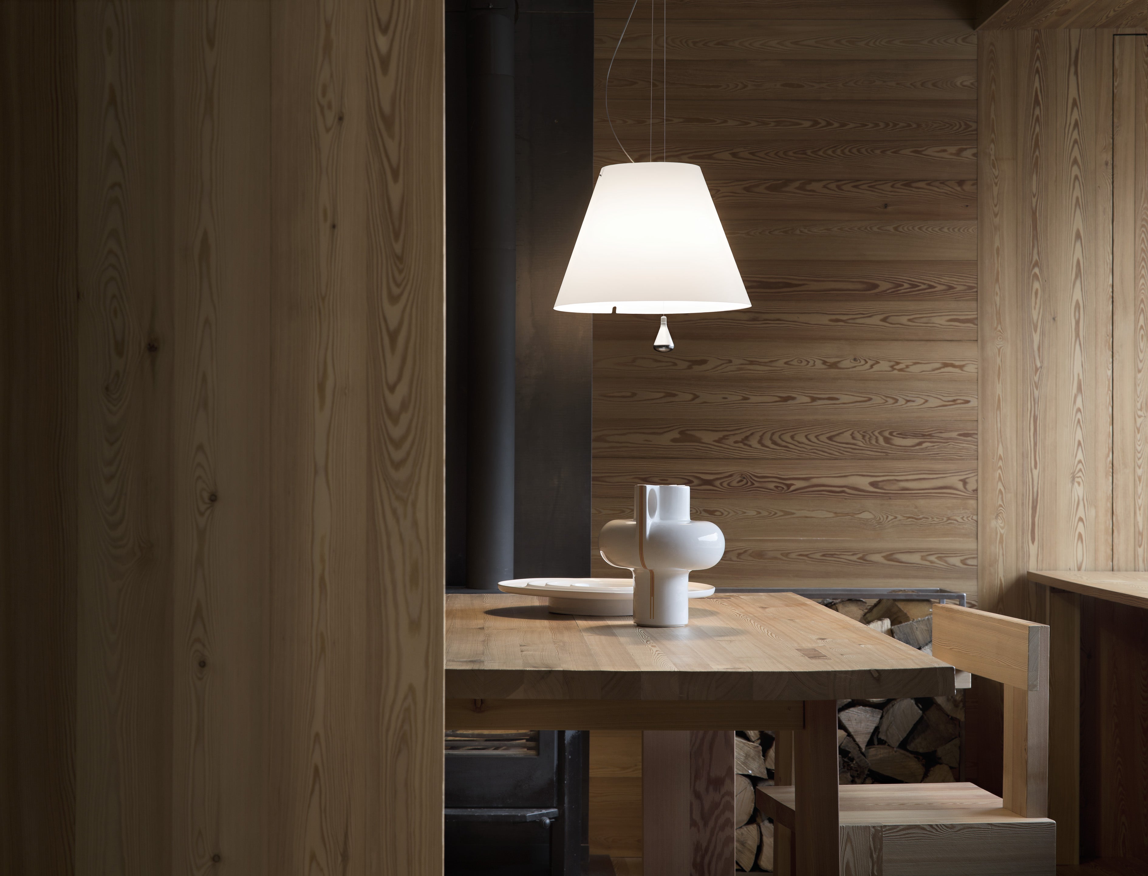 Costanza hängende Lampe grau