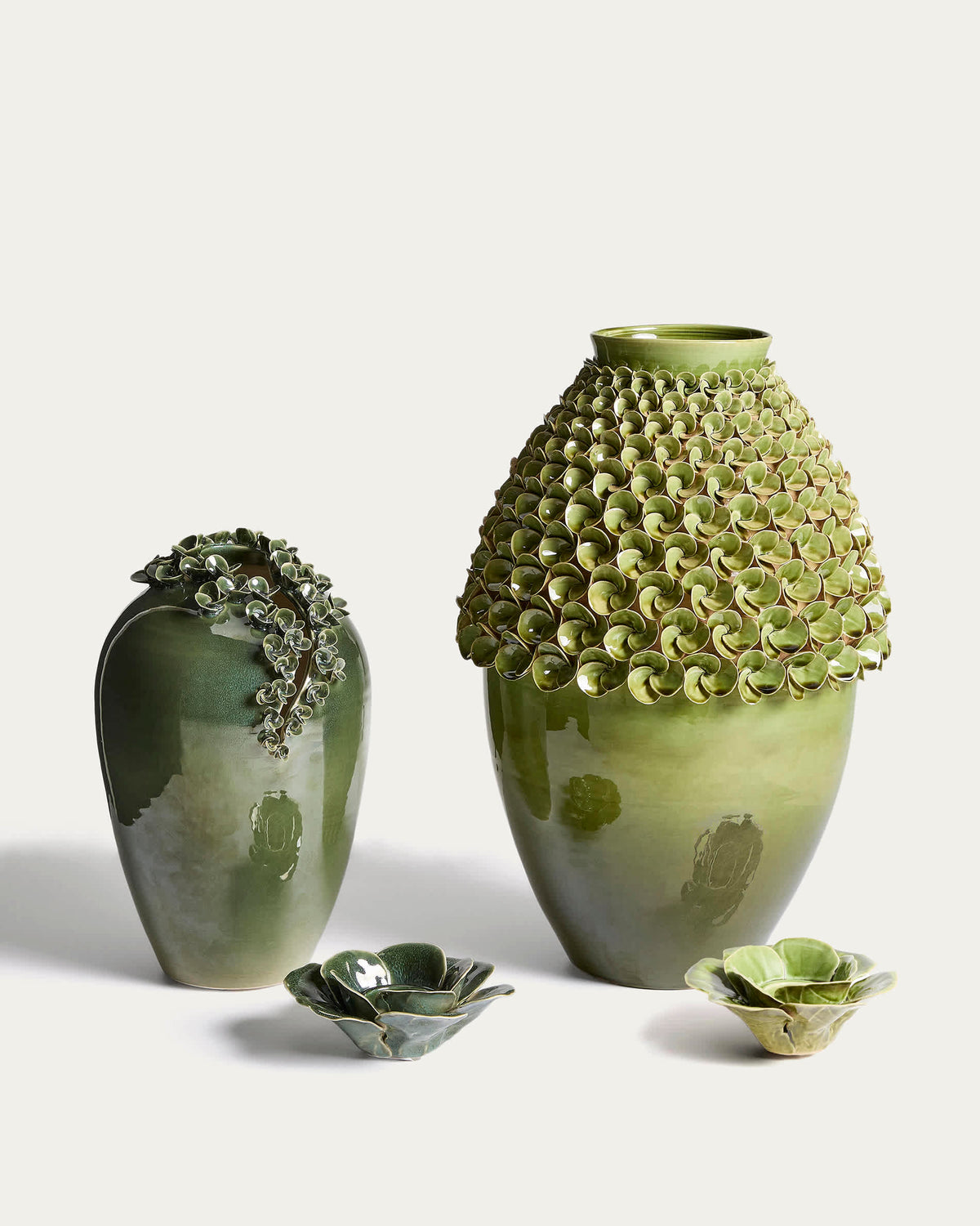 Wazon EDERIA jasnozielony ceramiczny – ujęcie 6