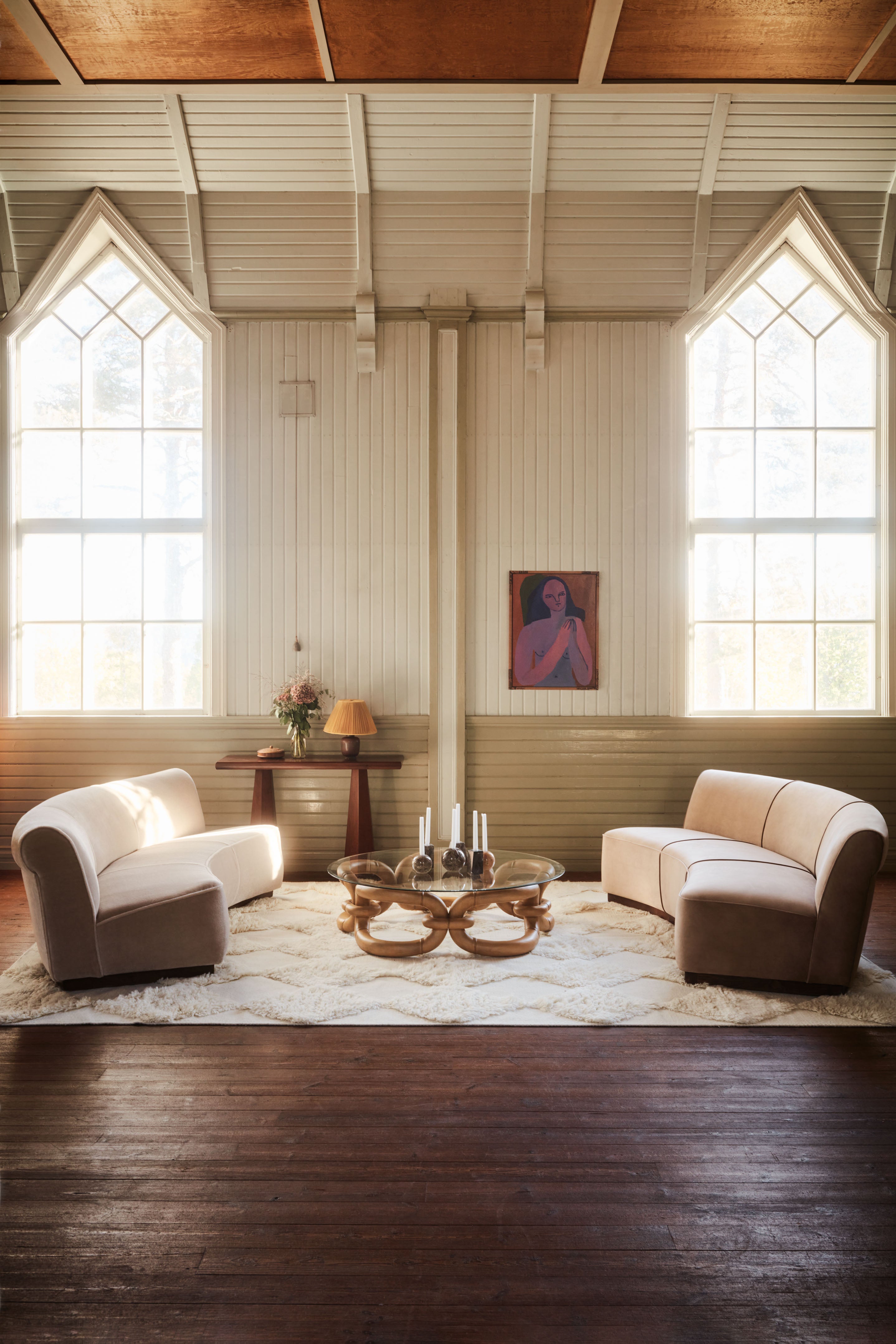 SPHERE Candle Holder Orange Marble