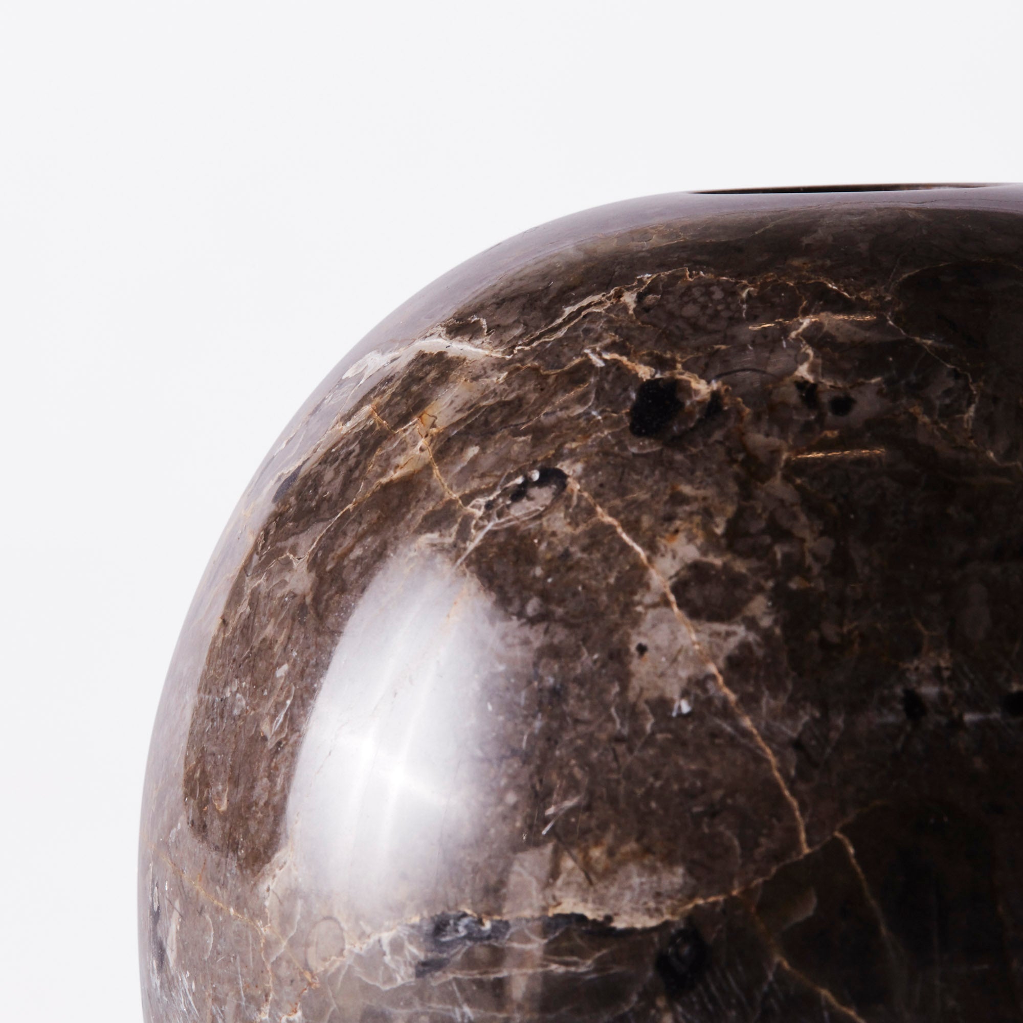 Kerzenhalter SPHERE brauner Marmor