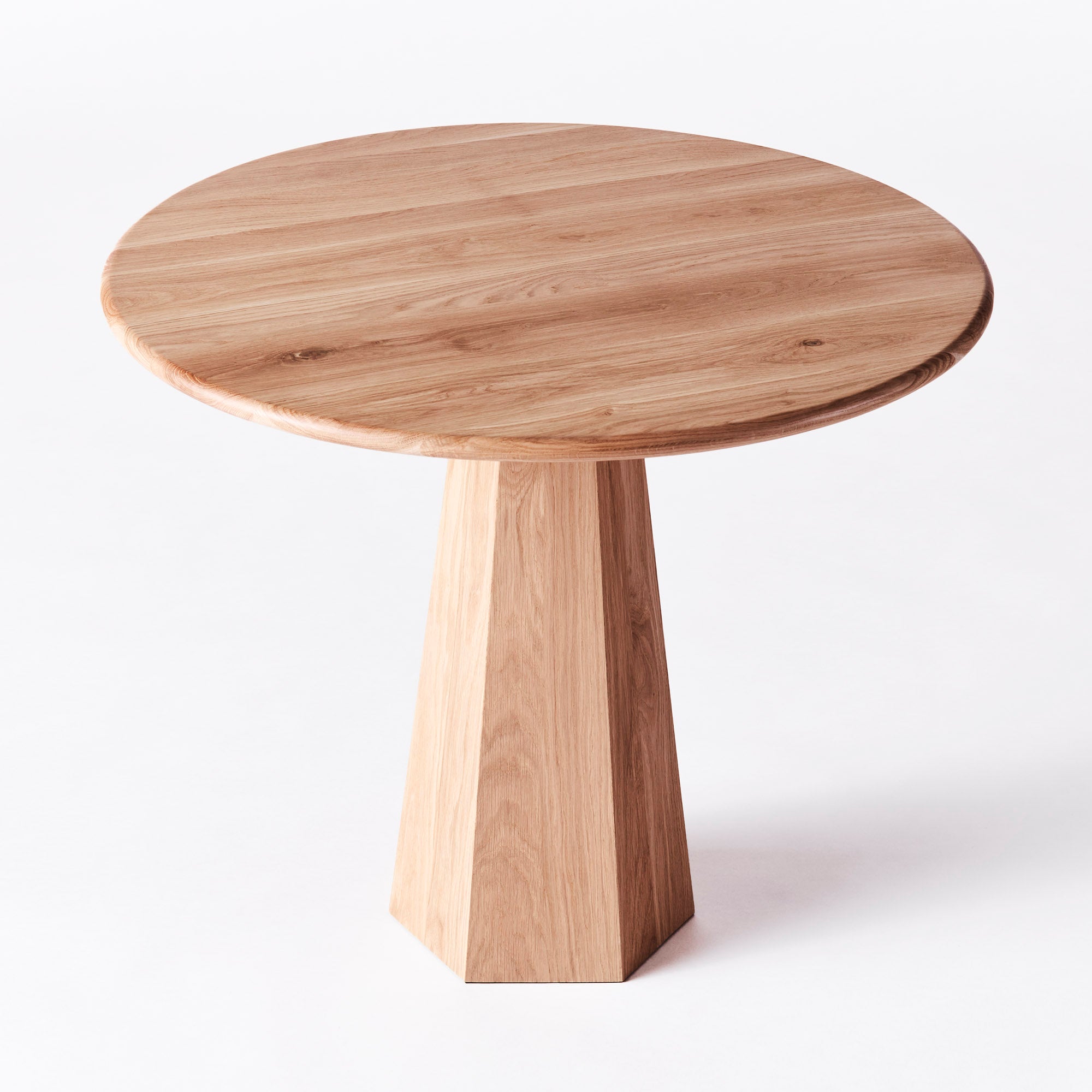 Round HEXAGON Table in Oak Wood