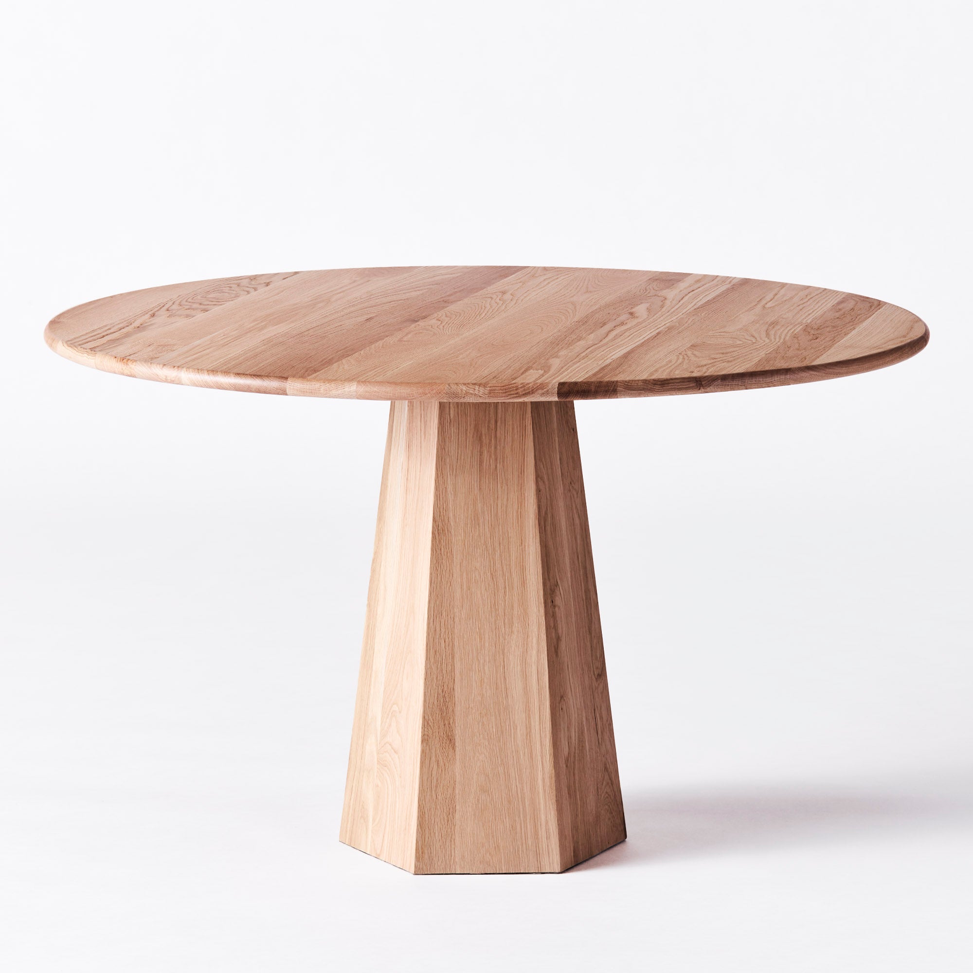 Round HEXAGON Table in Oak Wood