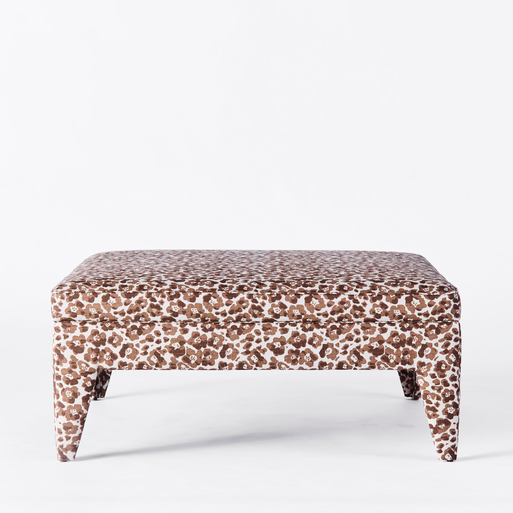 Beige OTTO pouf with brown