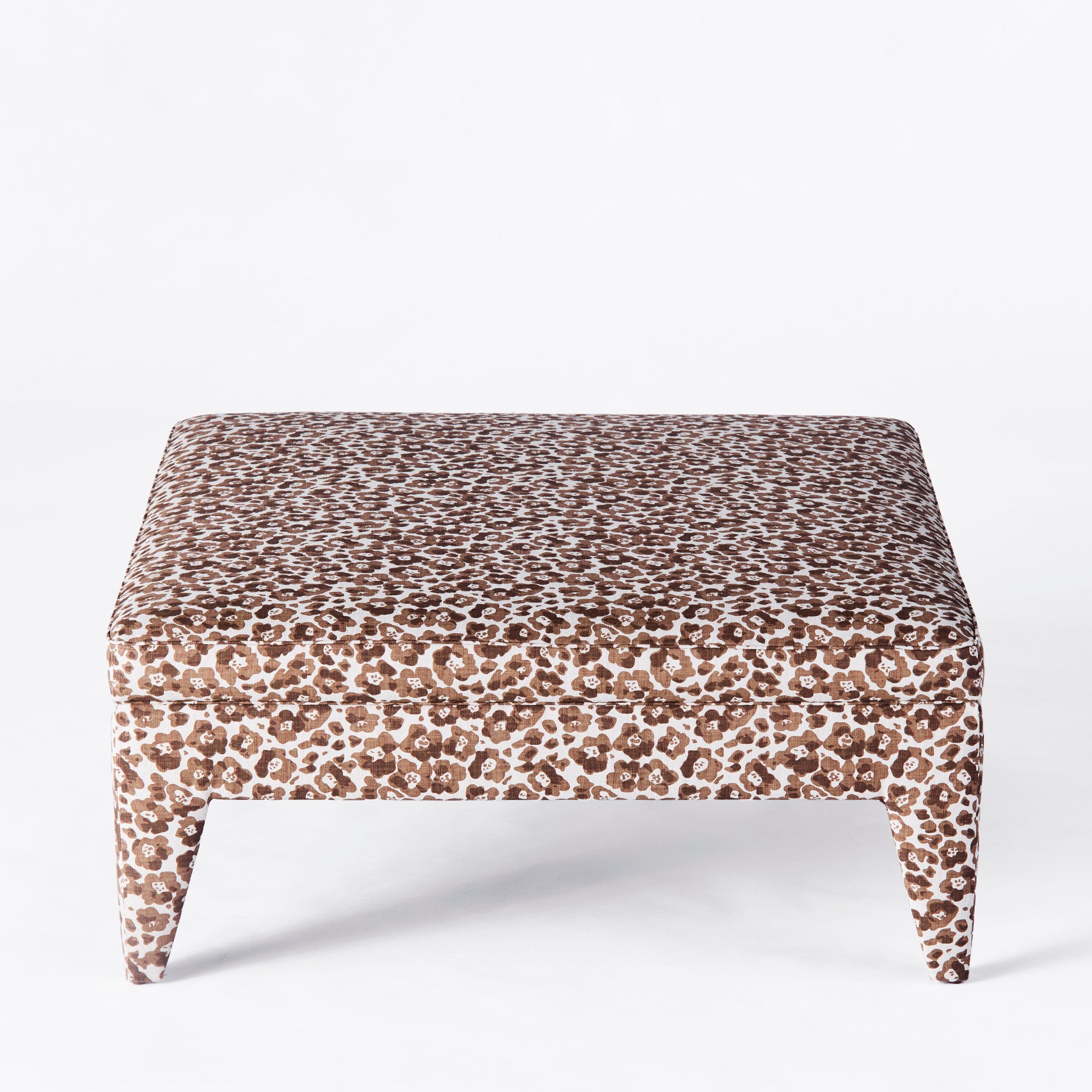 Beige OTTO pouf with brown