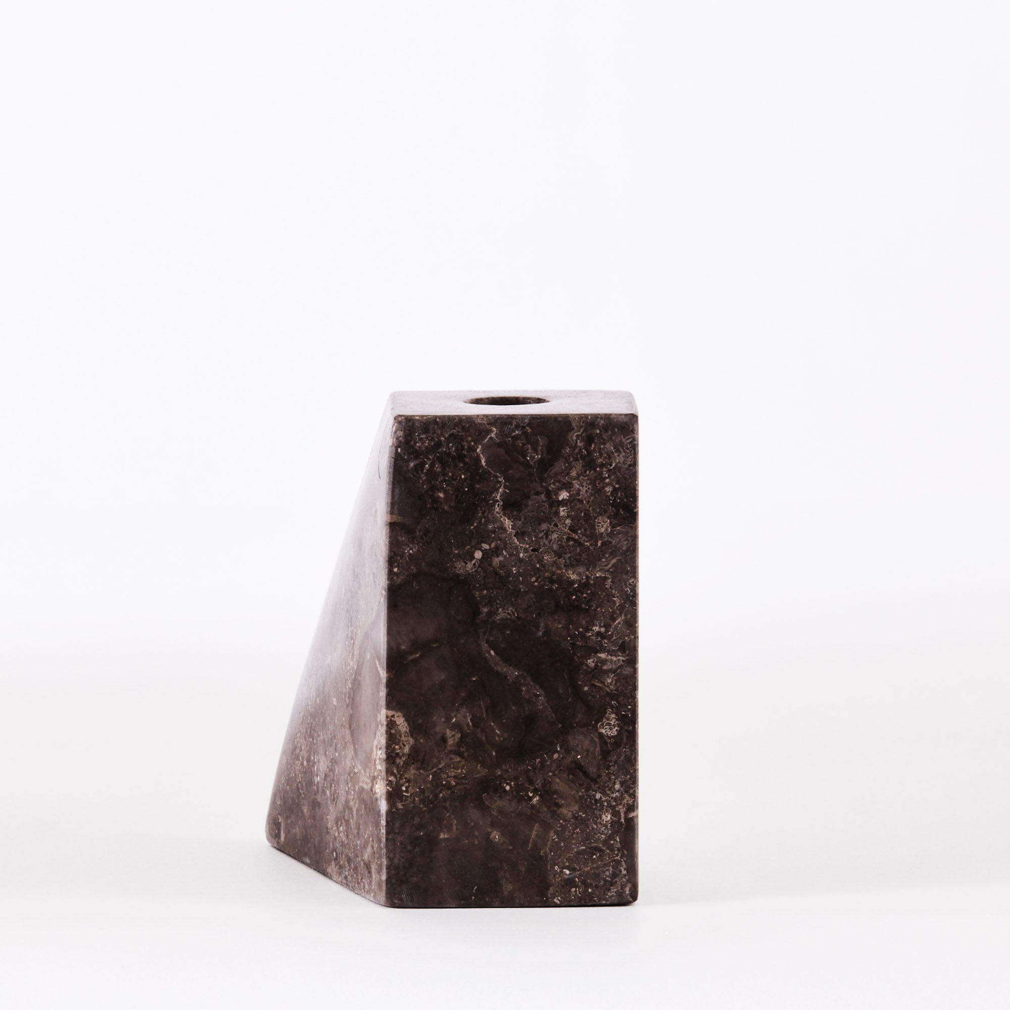 PYRAMID Candle Holder Set Gray Marble