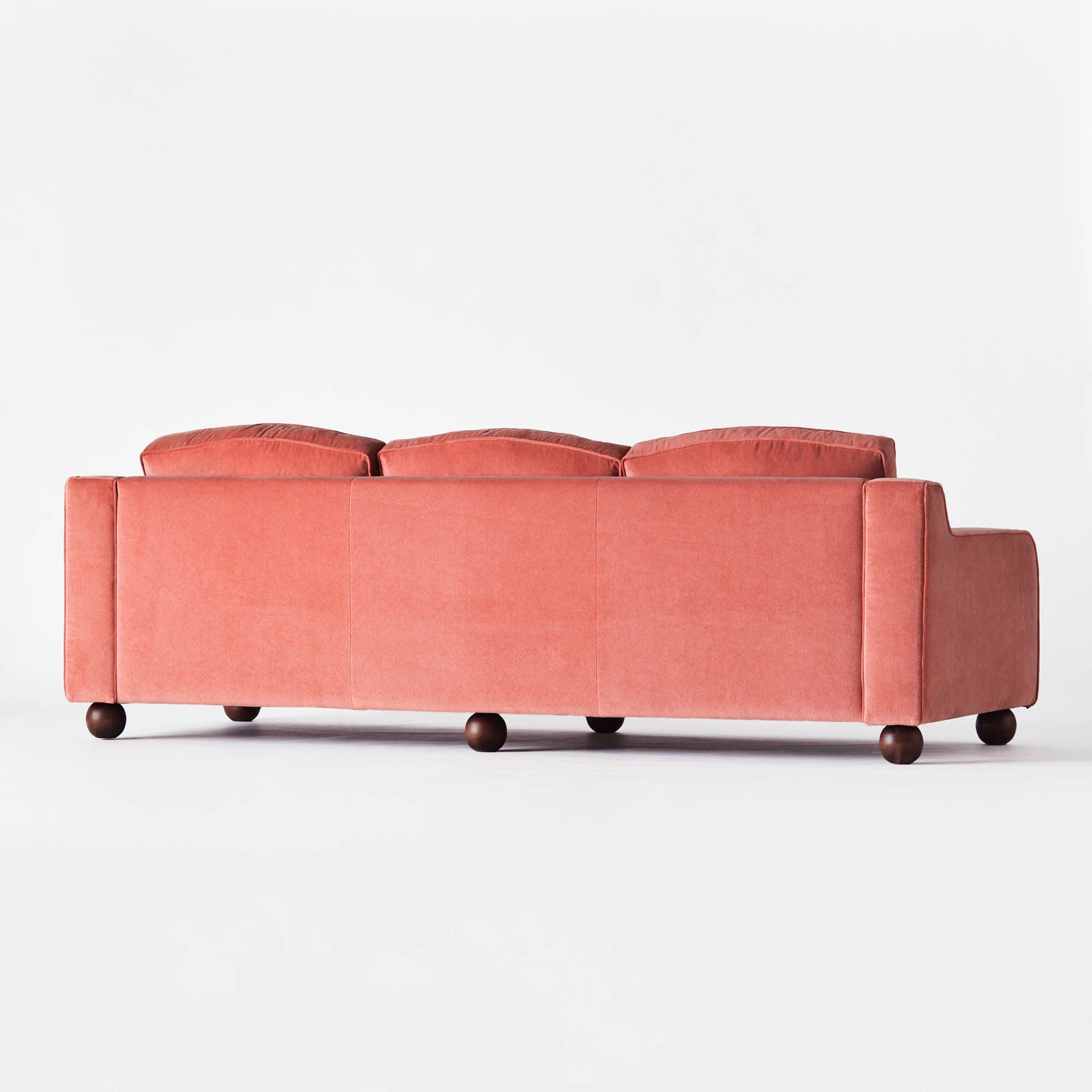 LOLA coral velvet sofa