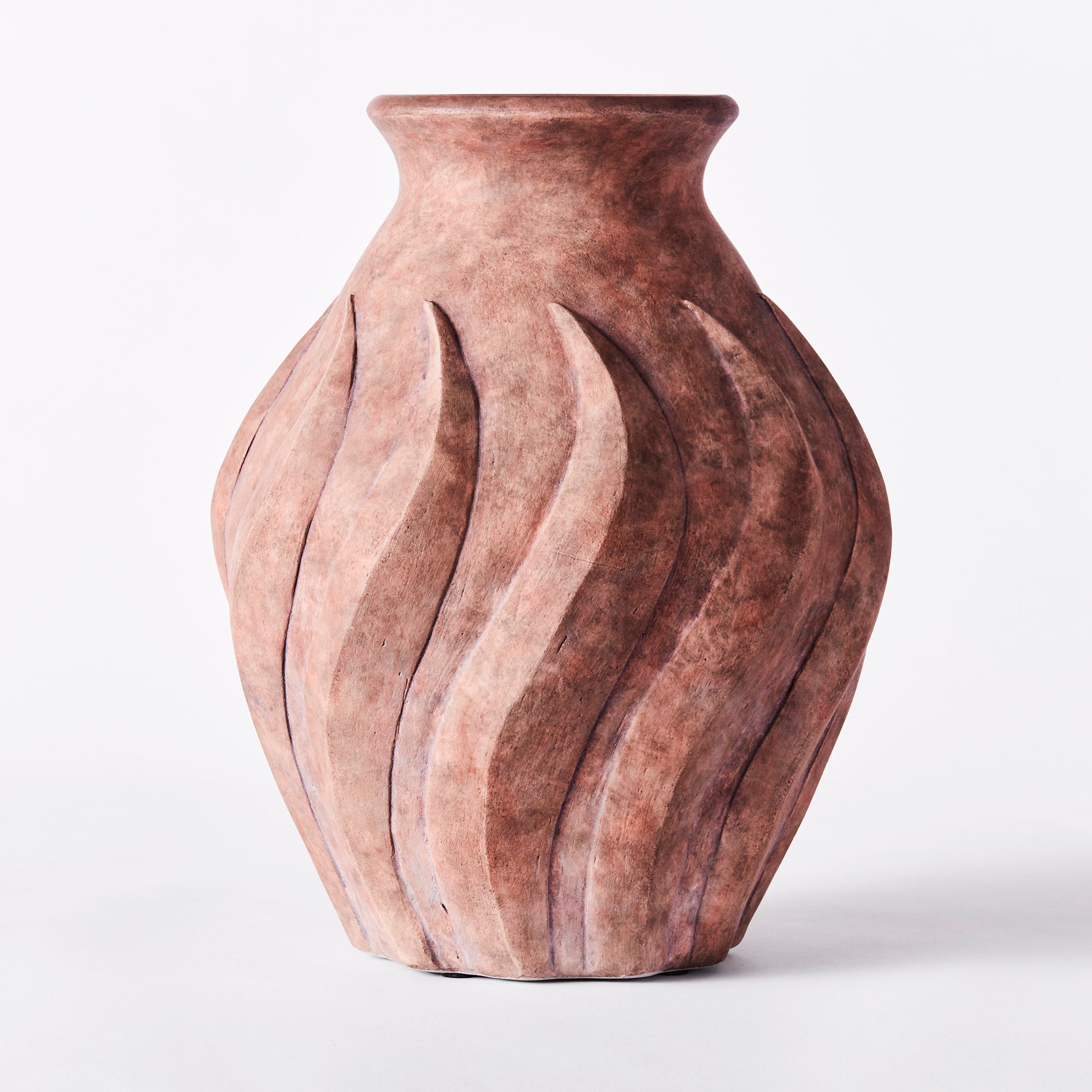 SWIRL vase brown ceramic