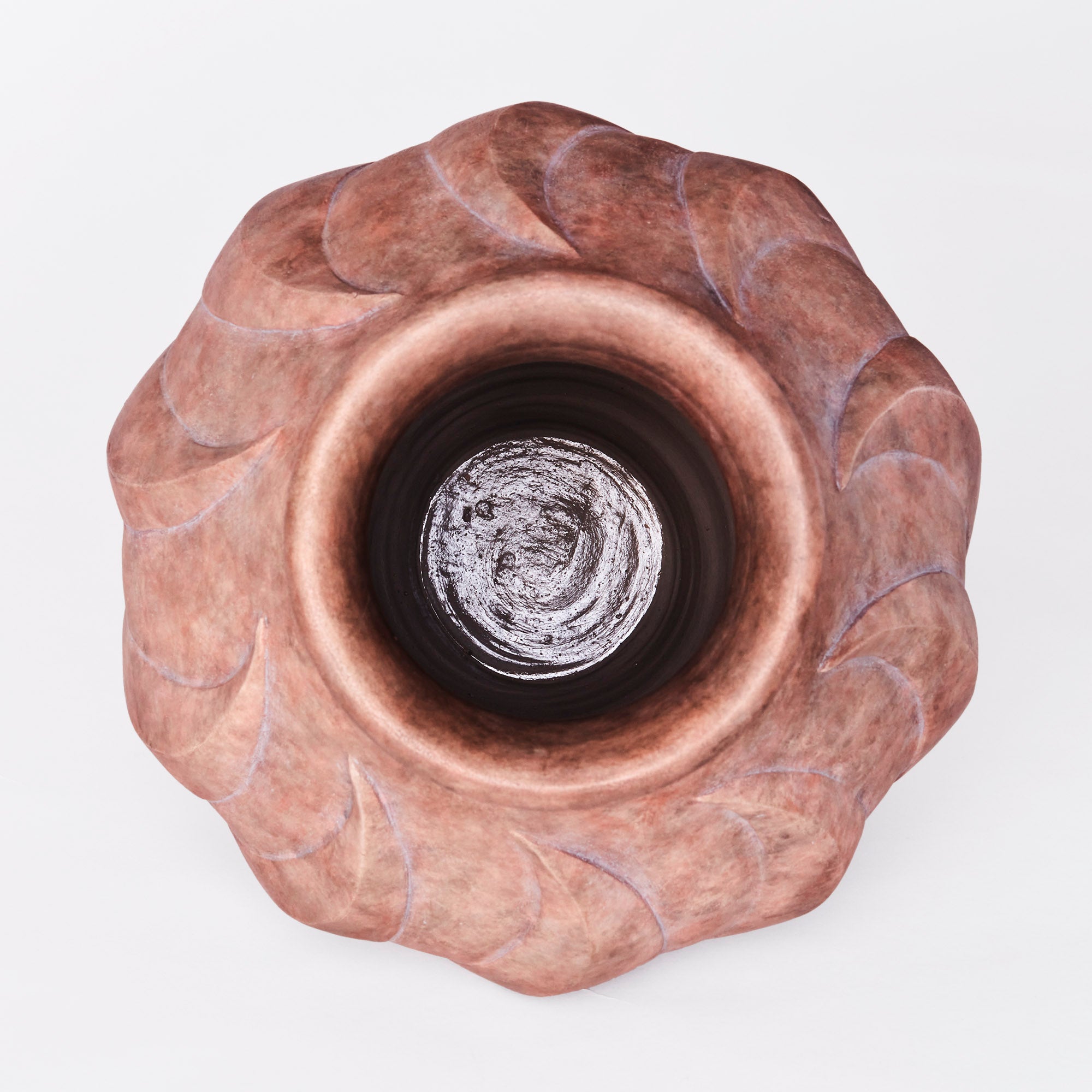 SWIRL vase brown ceramic