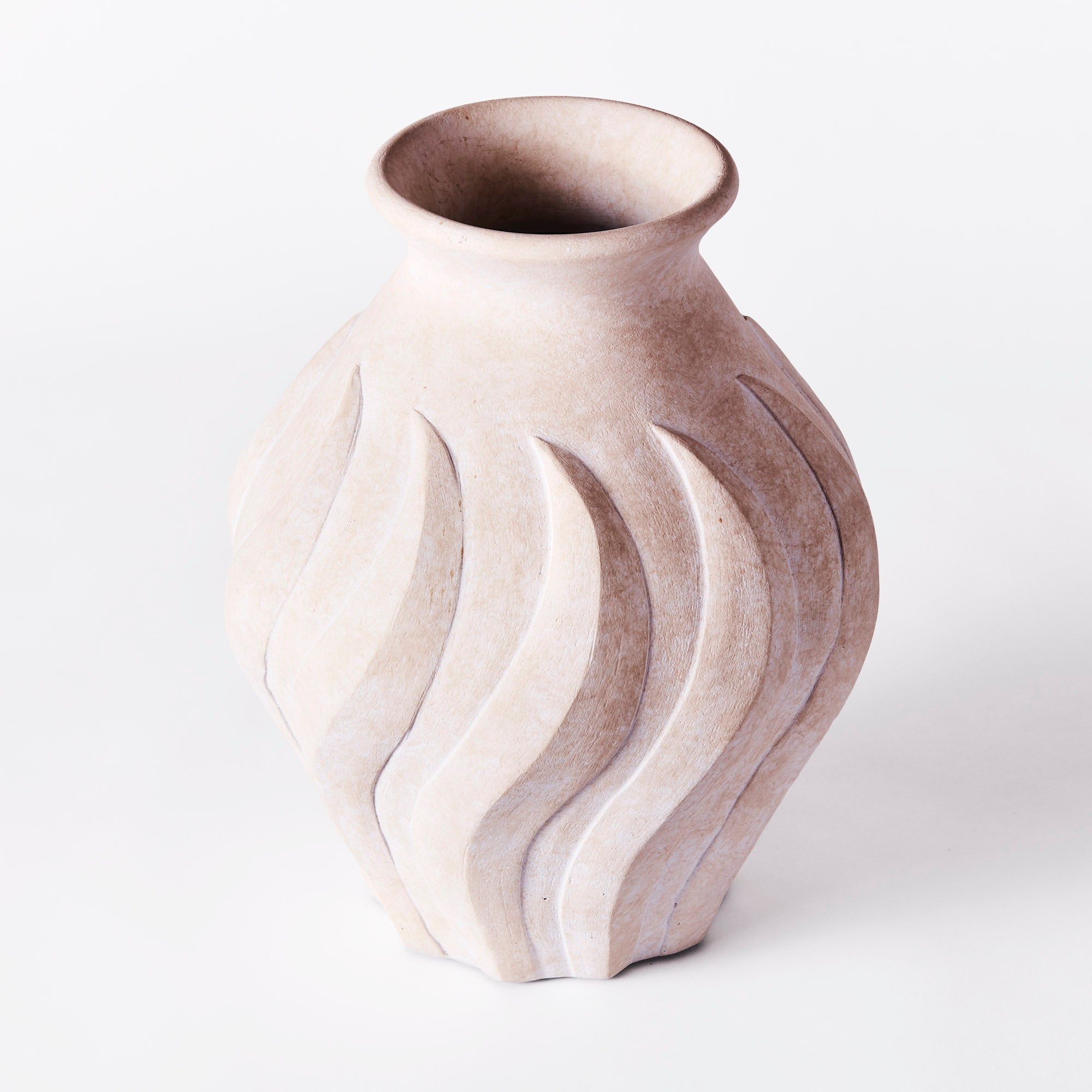 SWIRL vase white ceramic