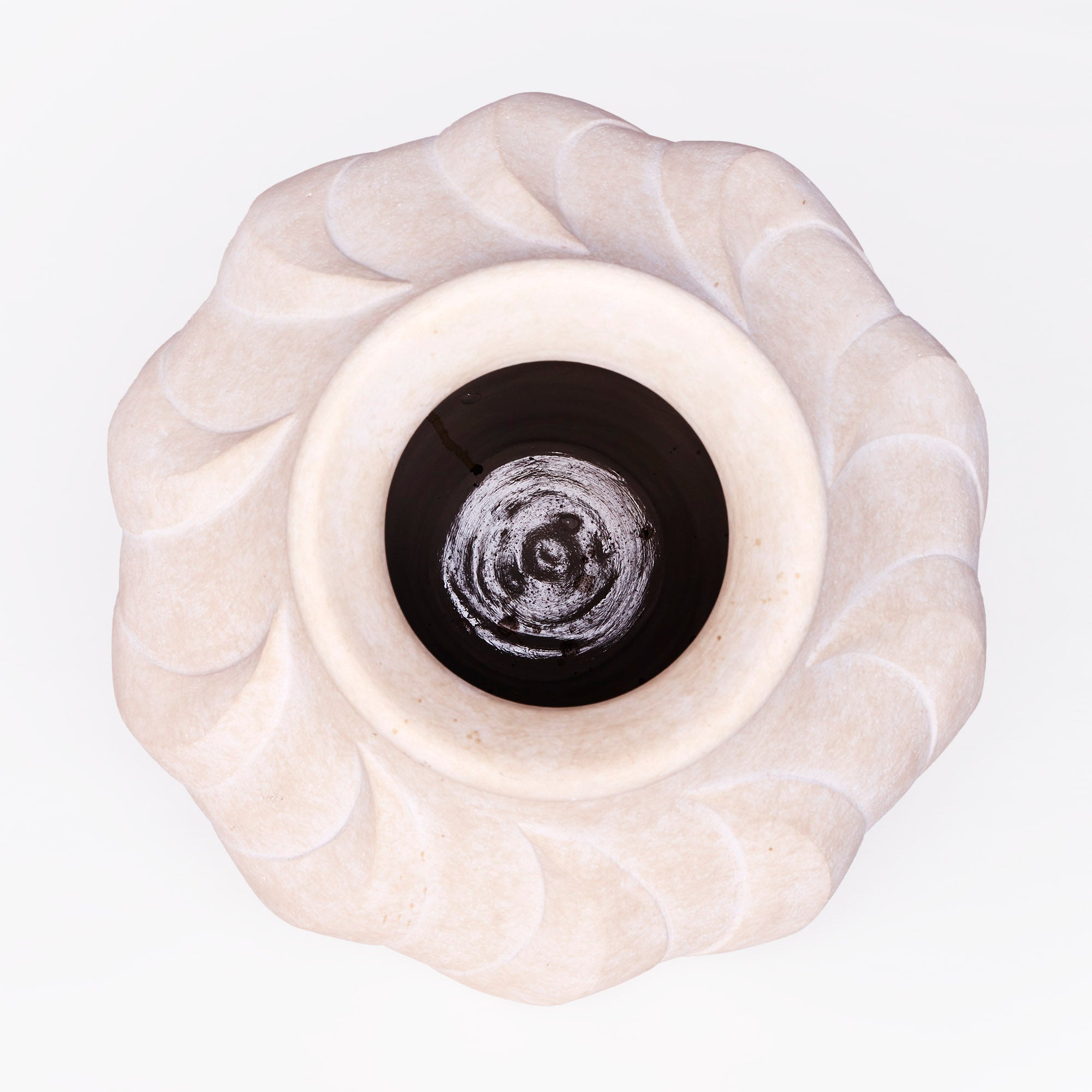 SWIRL vase white ceramic