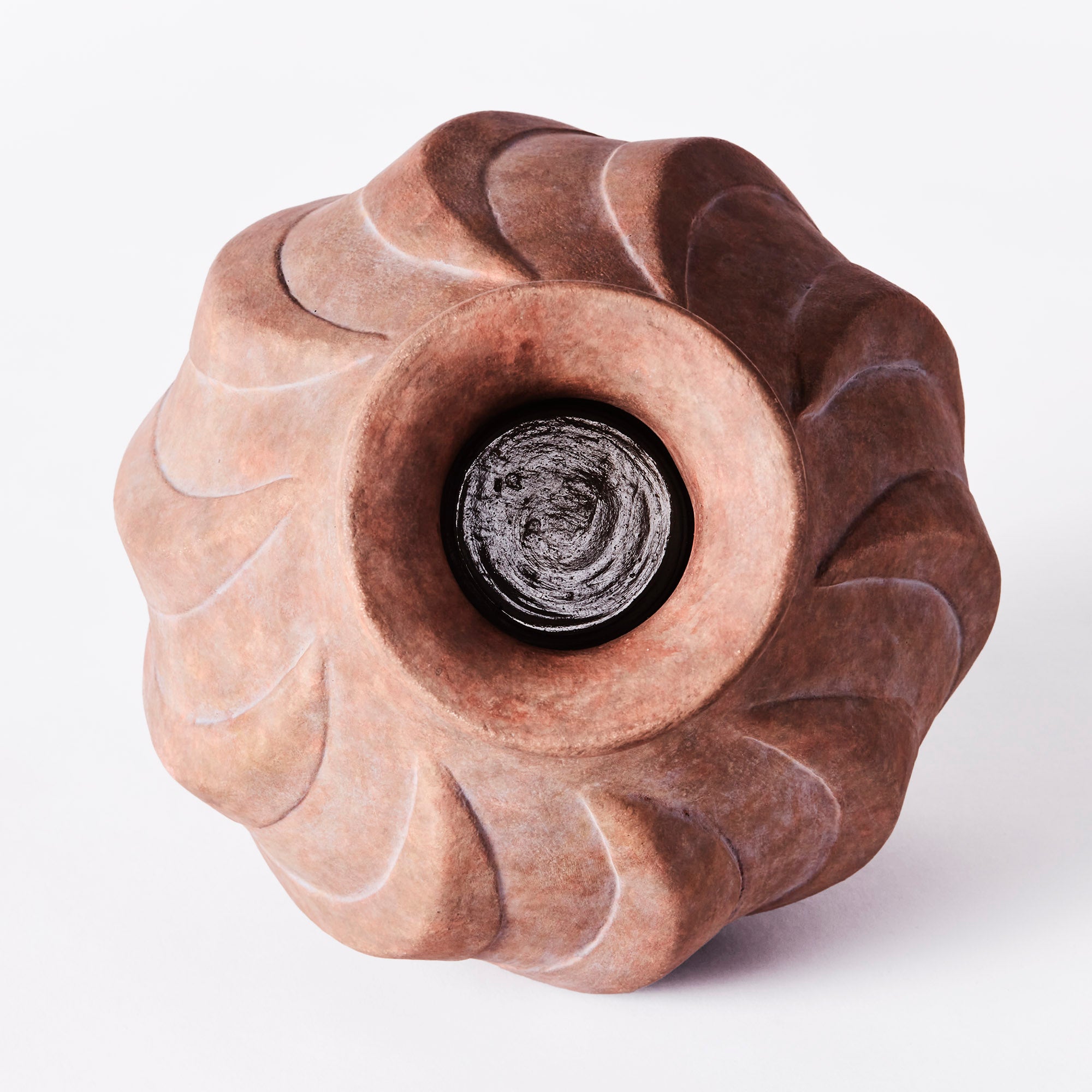 SWIRL vase brown ceramic