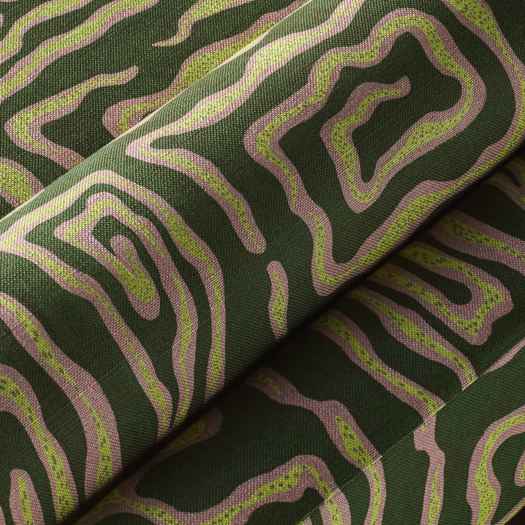 Daybed V green with beige pattern