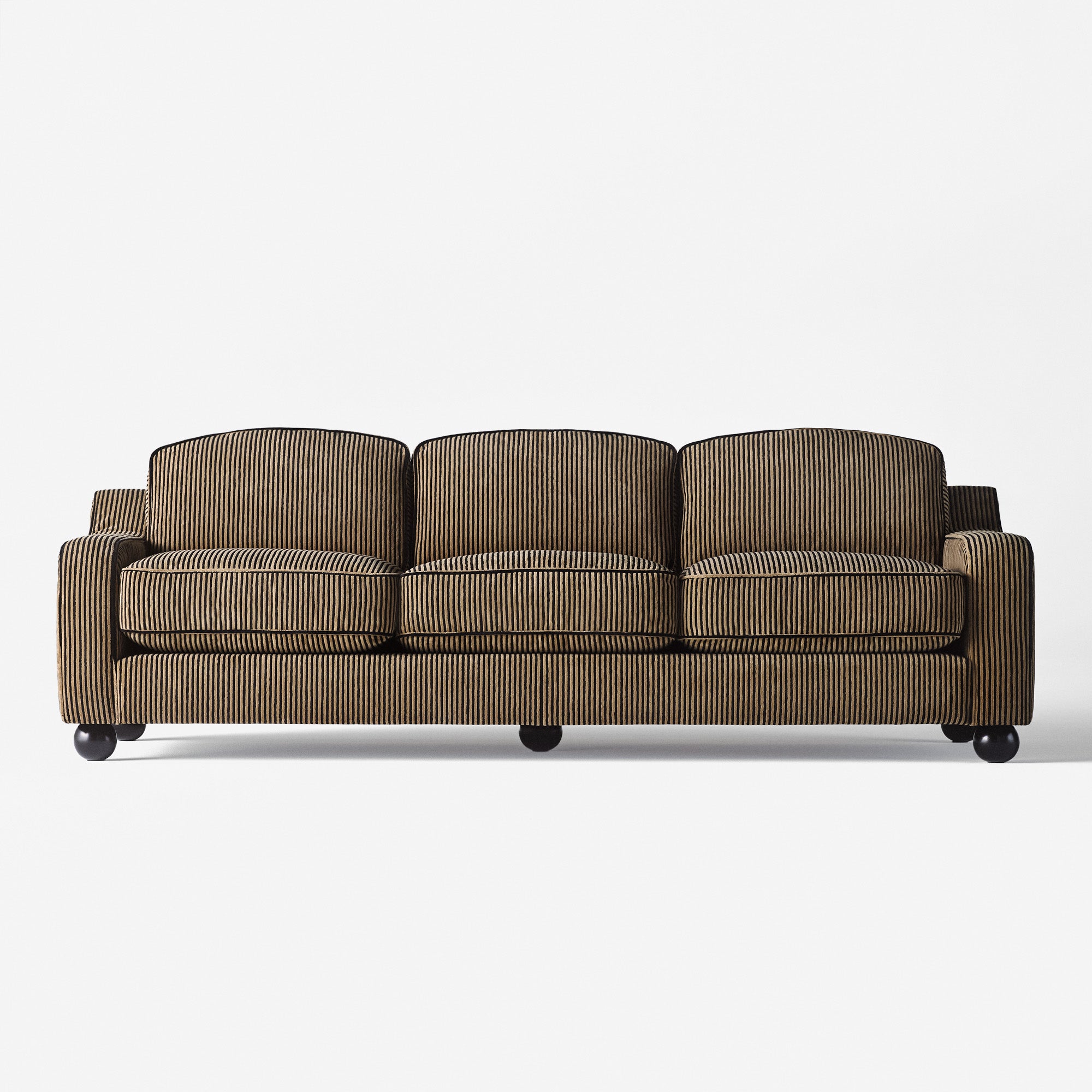 3-Seater Sofa LOLA Brown-Black Stripes