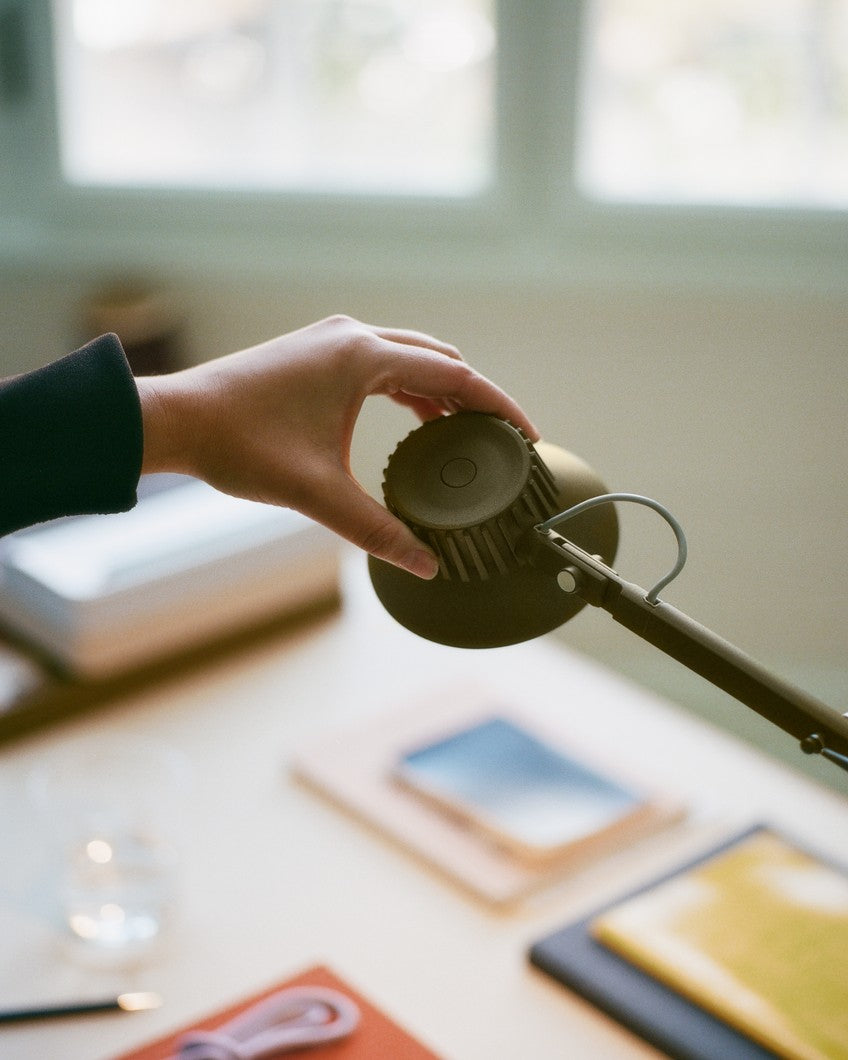 Adjustable desk lamp DEDICATE brown-green