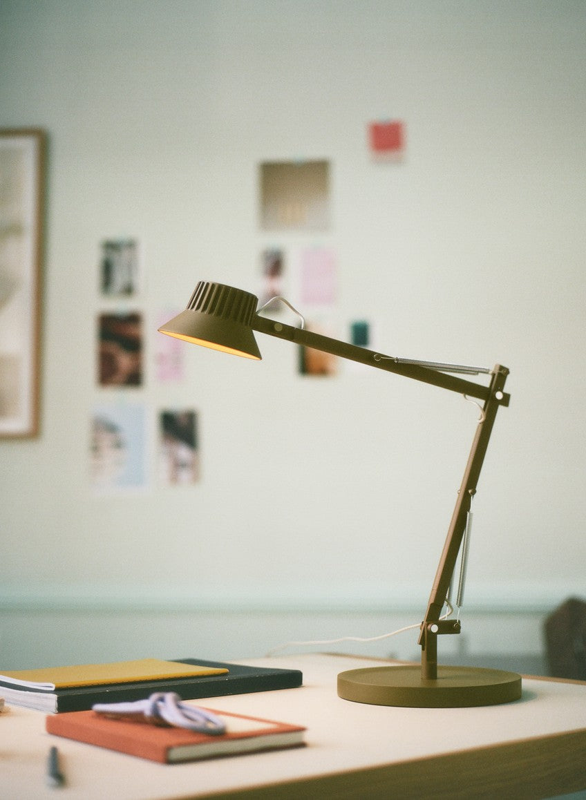 Adjustable desk lamp DEDICATE brown-green