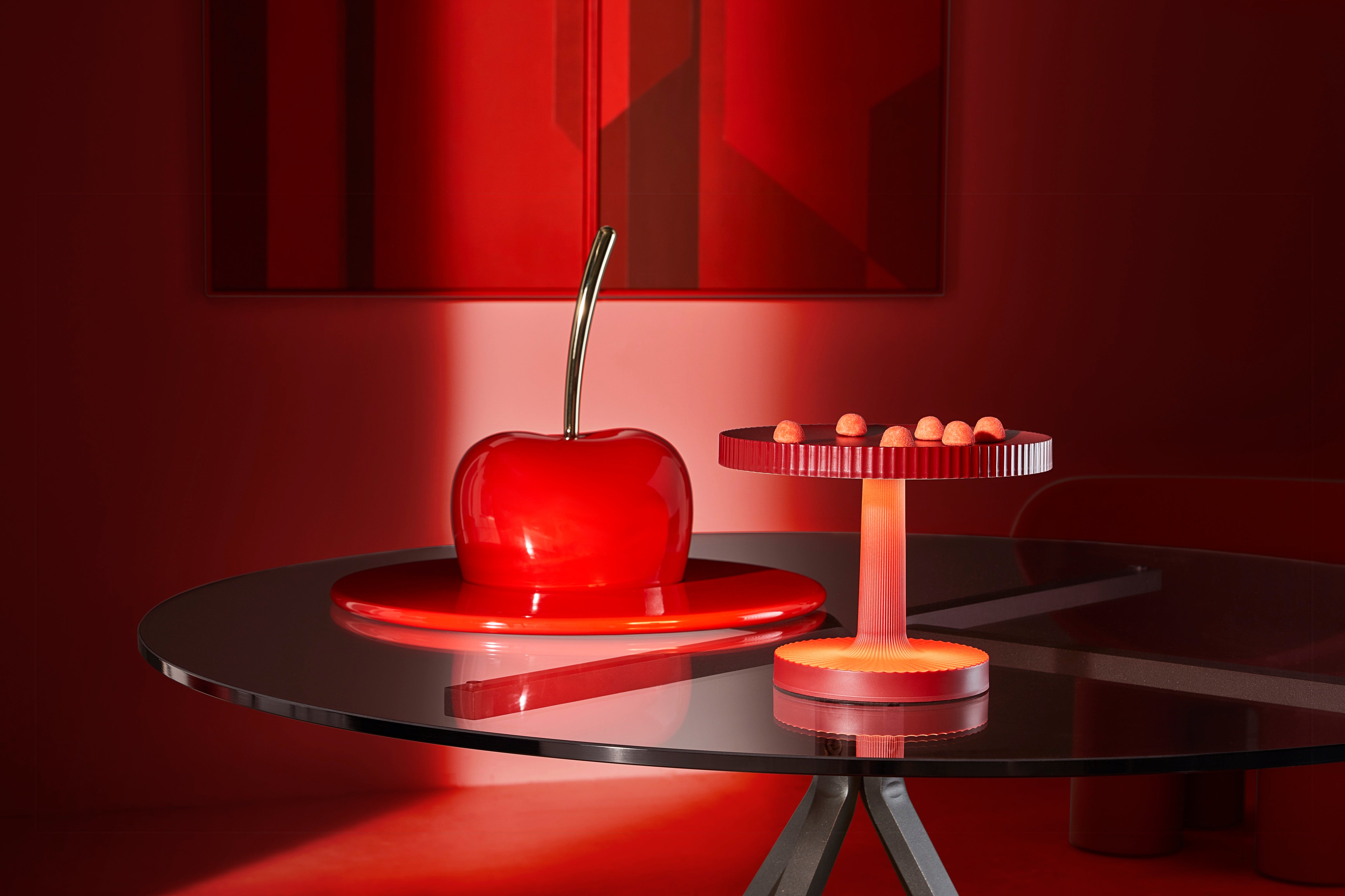 Welcome portable lamp red