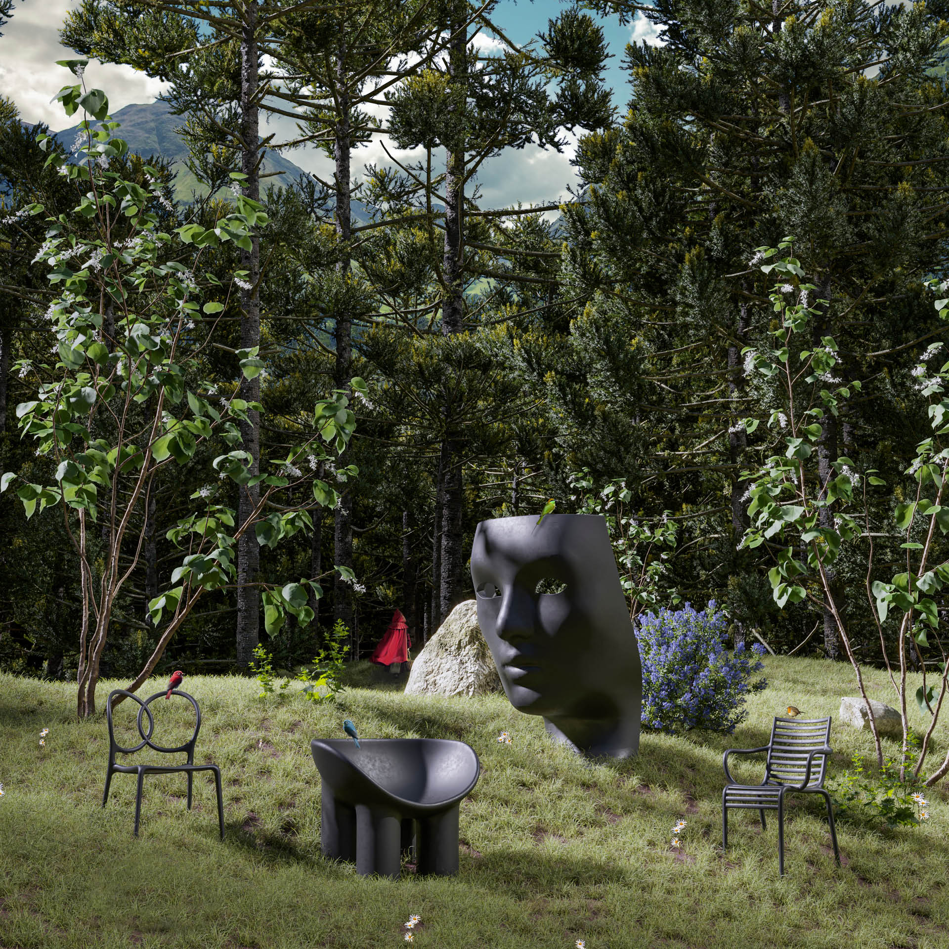 Nemo black armchair