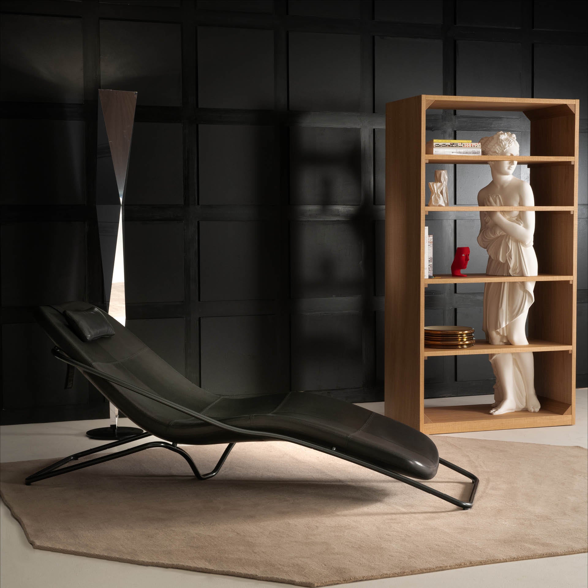 Venus bookcase oak and marble