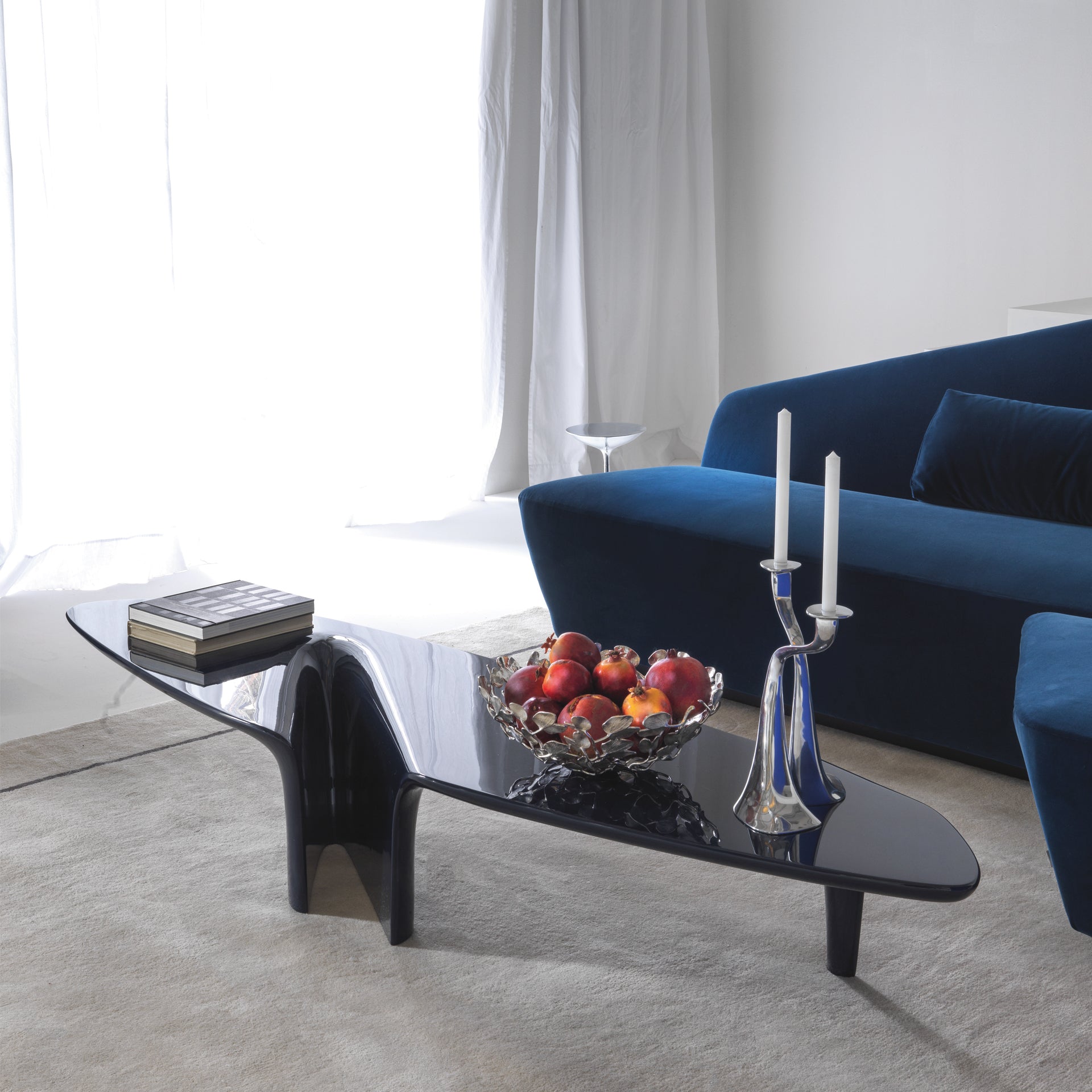 Waterfall blue coffee table