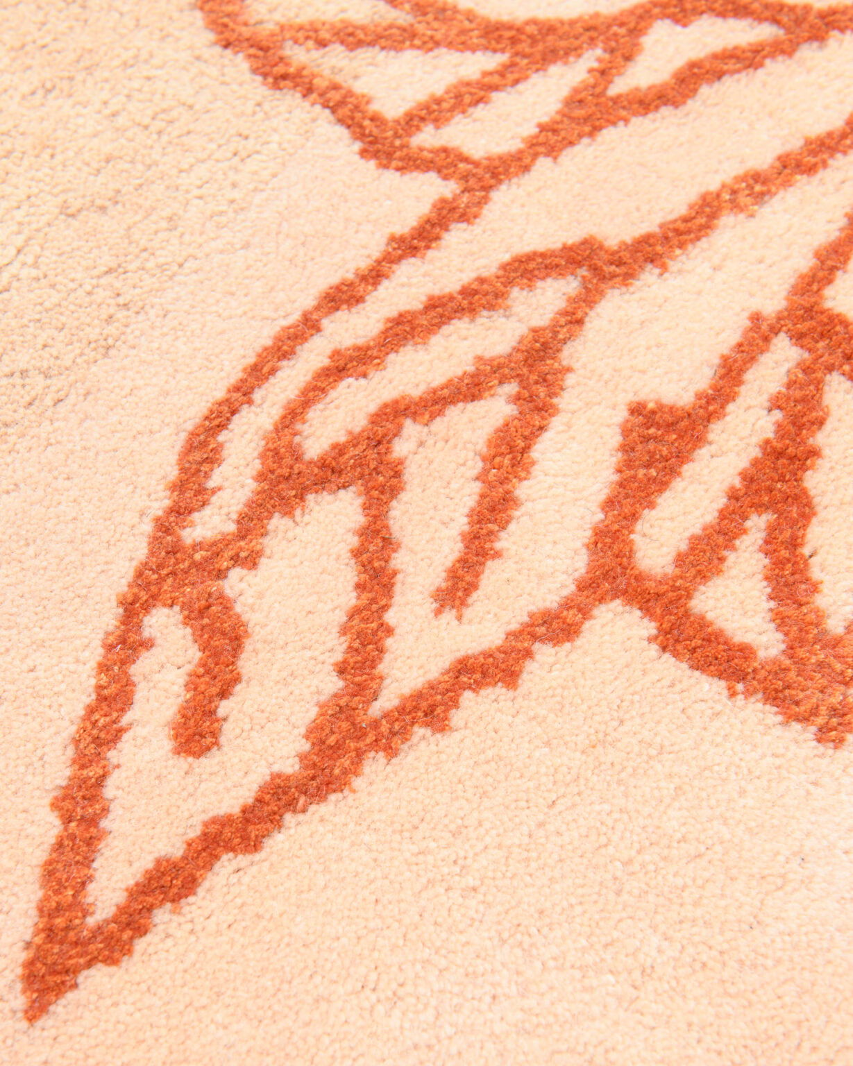 Asymmetrischer dekorativer Teppich STARLINE in Rosa mit Senfgelb