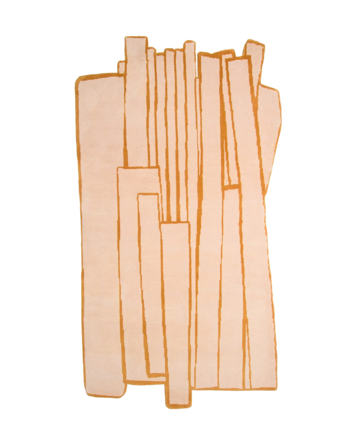 Dywan dekoracyjny asymetryczny CONTOUR łososiowy róż