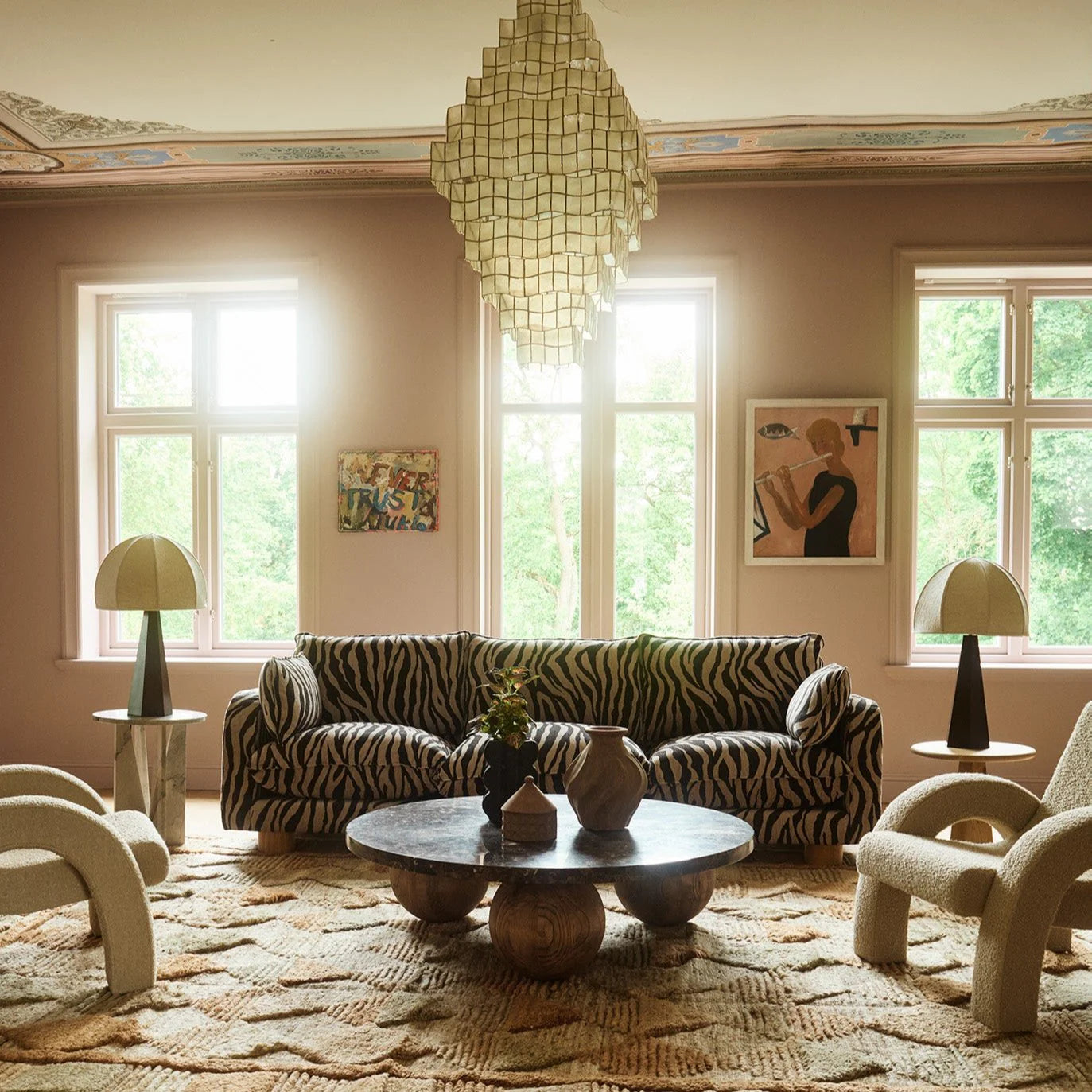 SWIRL vase brown ceramic