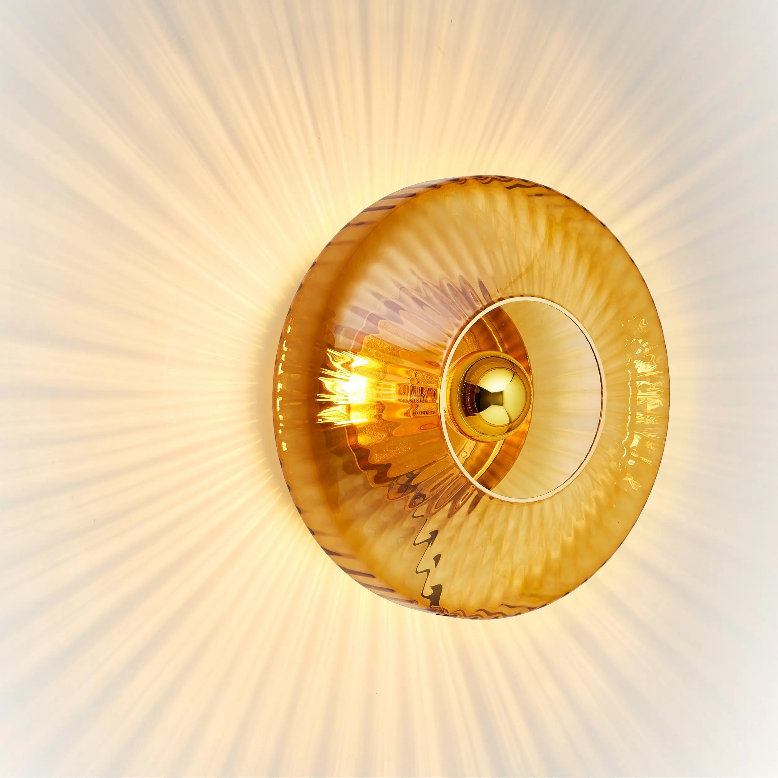 Kinkiet NEW WAVE OPTIC bursztynowy transparentny – lampa ścienna