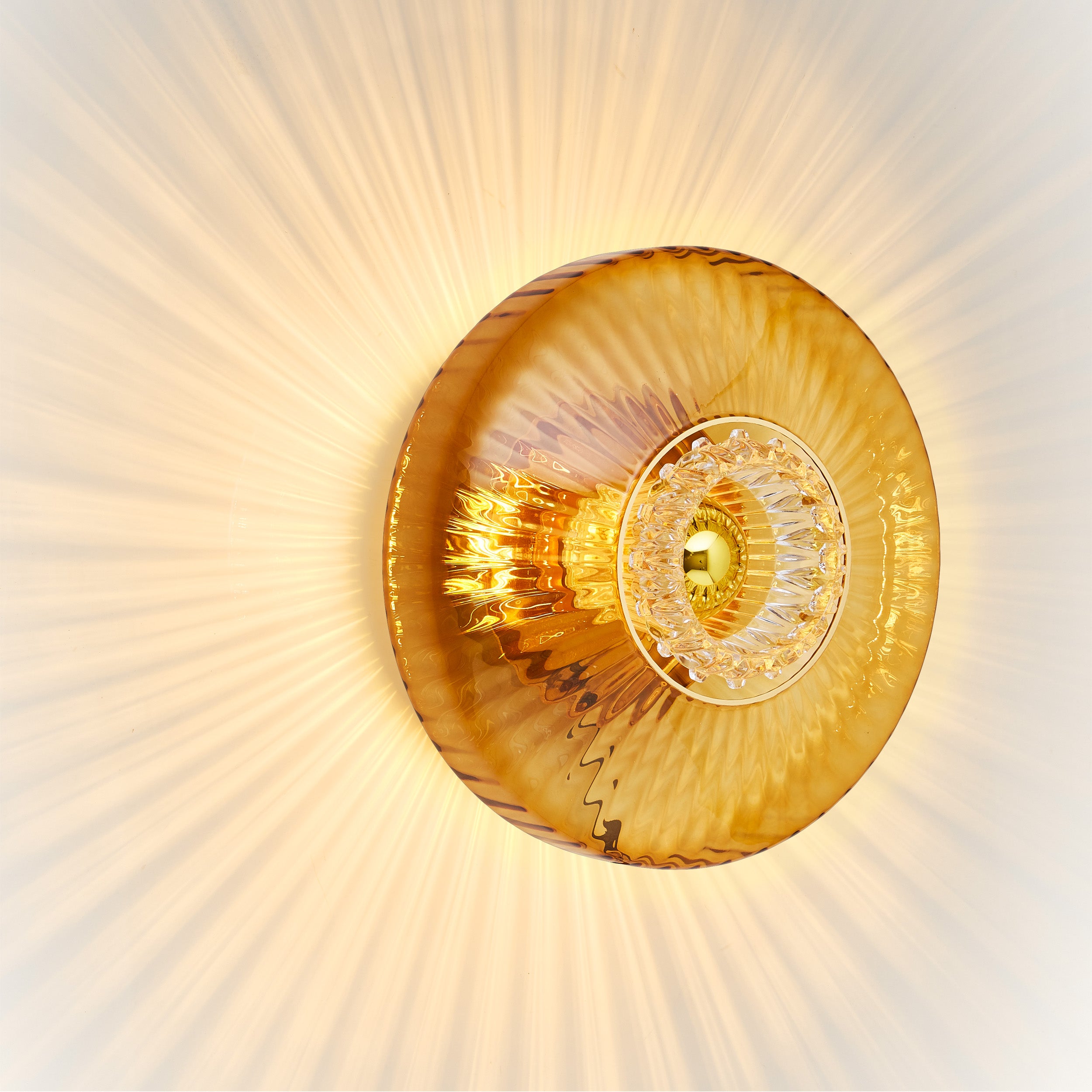 Wandleuchte NEW WAVE OPTIC bernsteinfarben transparent