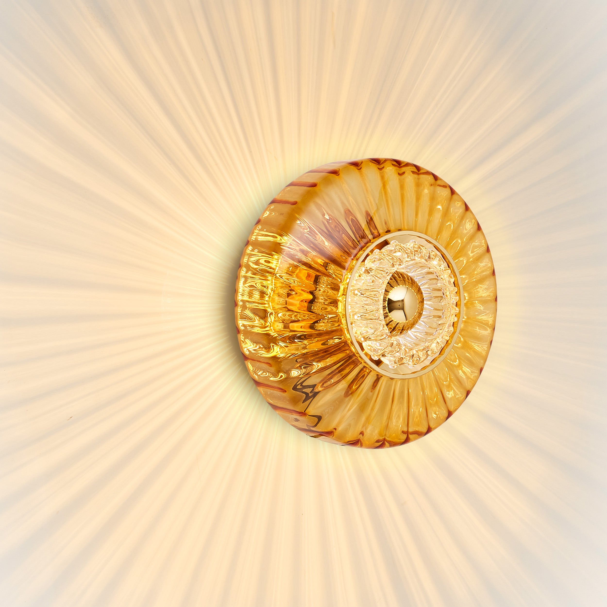 Wandleuchte NEW WAVE OPTIC bernsteinfarben transparent