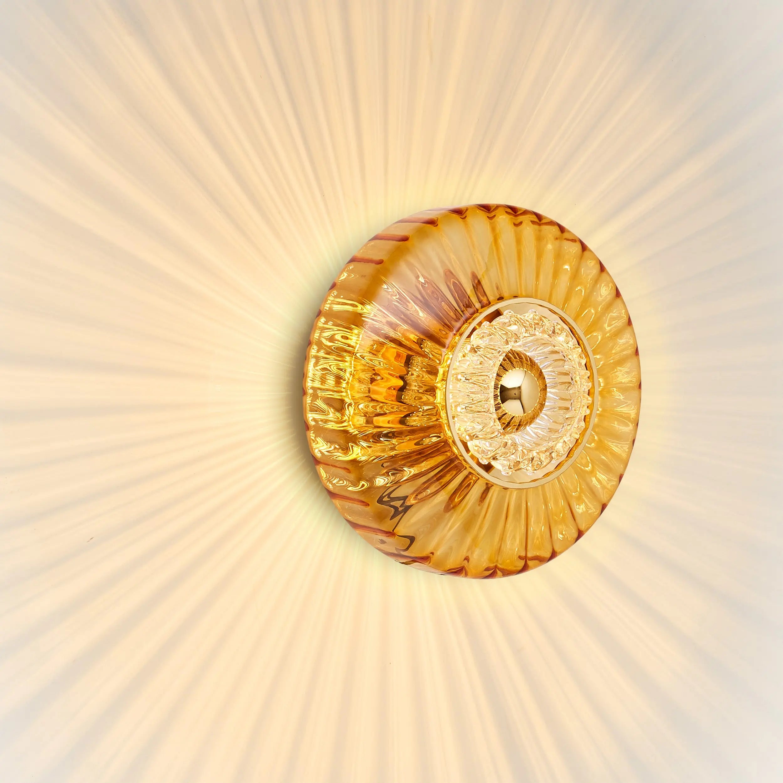 Kinkiet NEW WAVE OPTIC bursztynowy transparentny – Design By Us