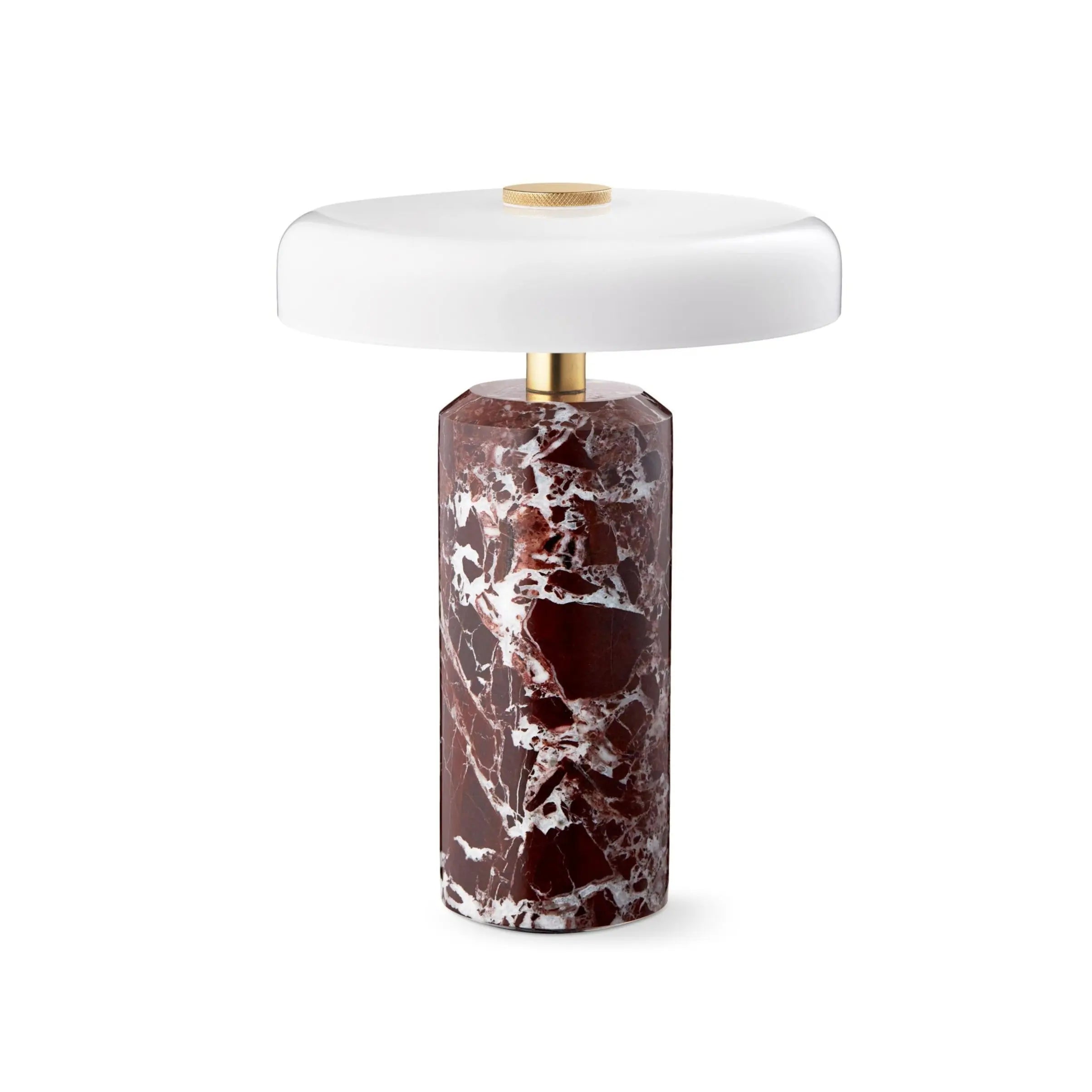 Lampa przenośna TRIP burgundowy marmur z mlecznobiałym szkłem – Design By Us