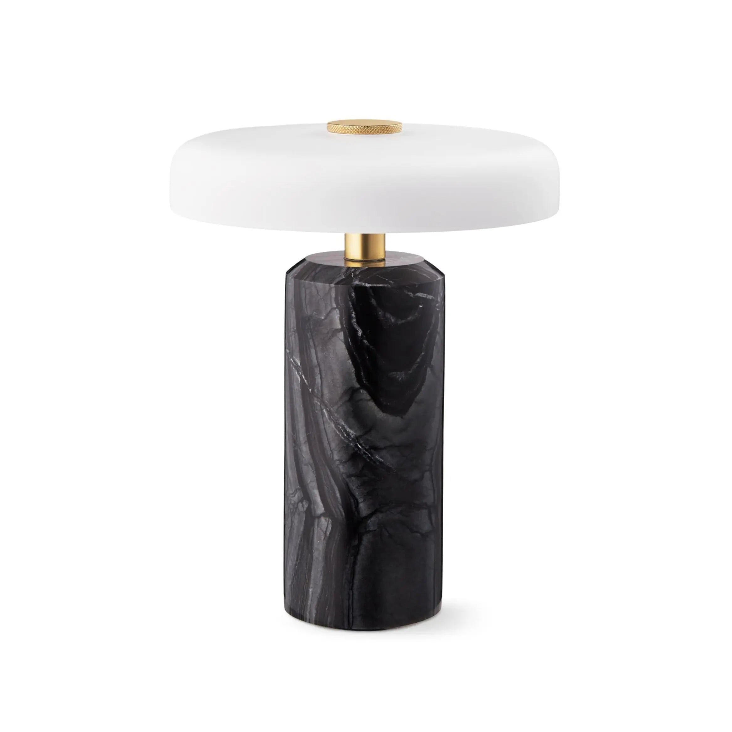 Lampa przenośna TRIP czarny marmur z mlecznobiałym szkłem – Design By Us