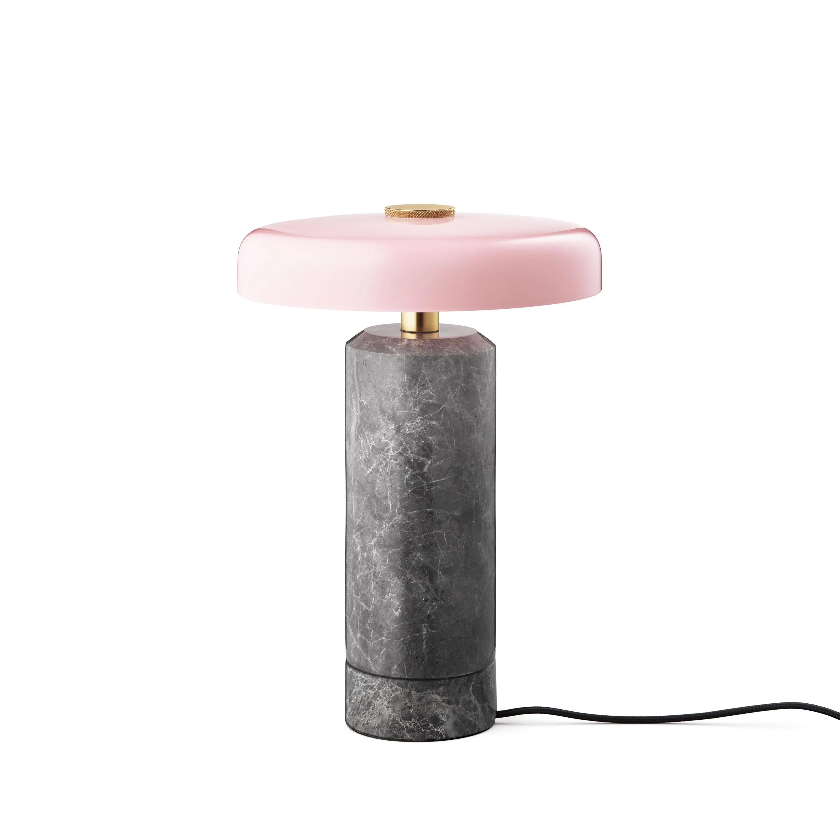 Lampa przenośna TRIP srebrny marmur z różowym szkłem – styl nowoczesny