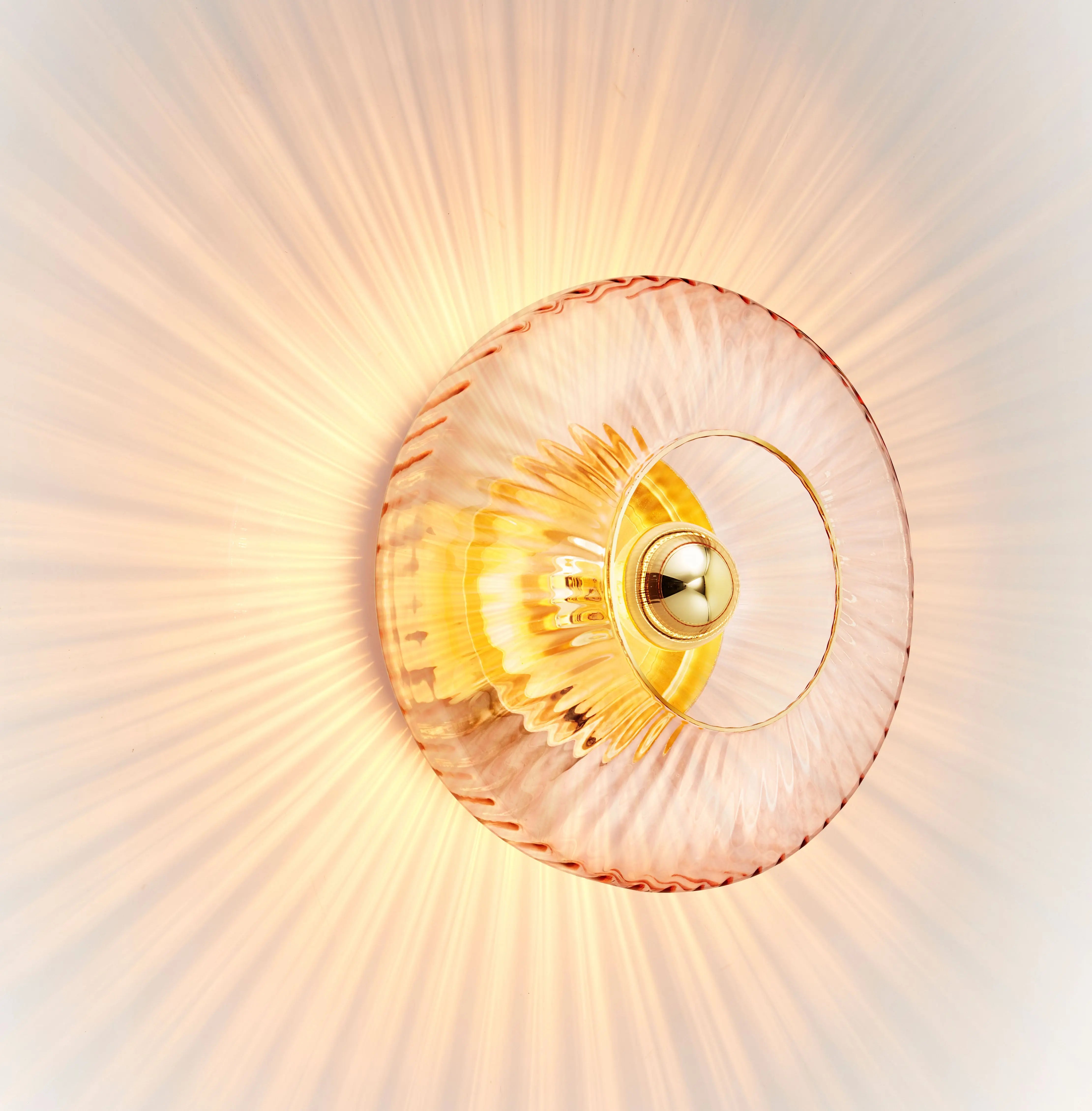 Kinkiet NEW WAVE OPTIC różowe szkło – lampa ścienna