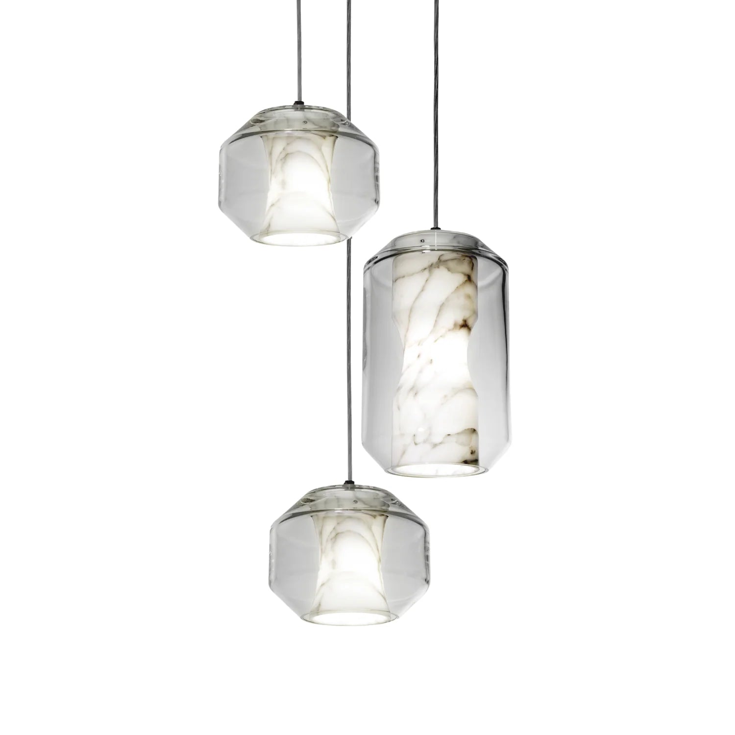 3-Point Pendant Lamp CHAMBER Marble