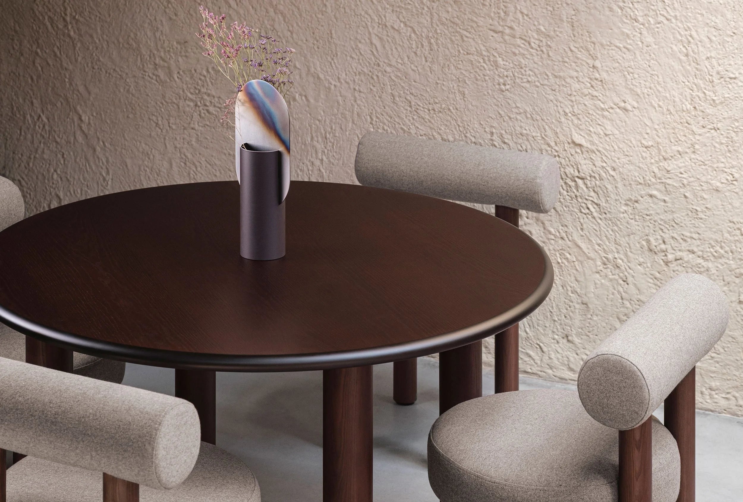 Round Table PAUL Black Ash Wood