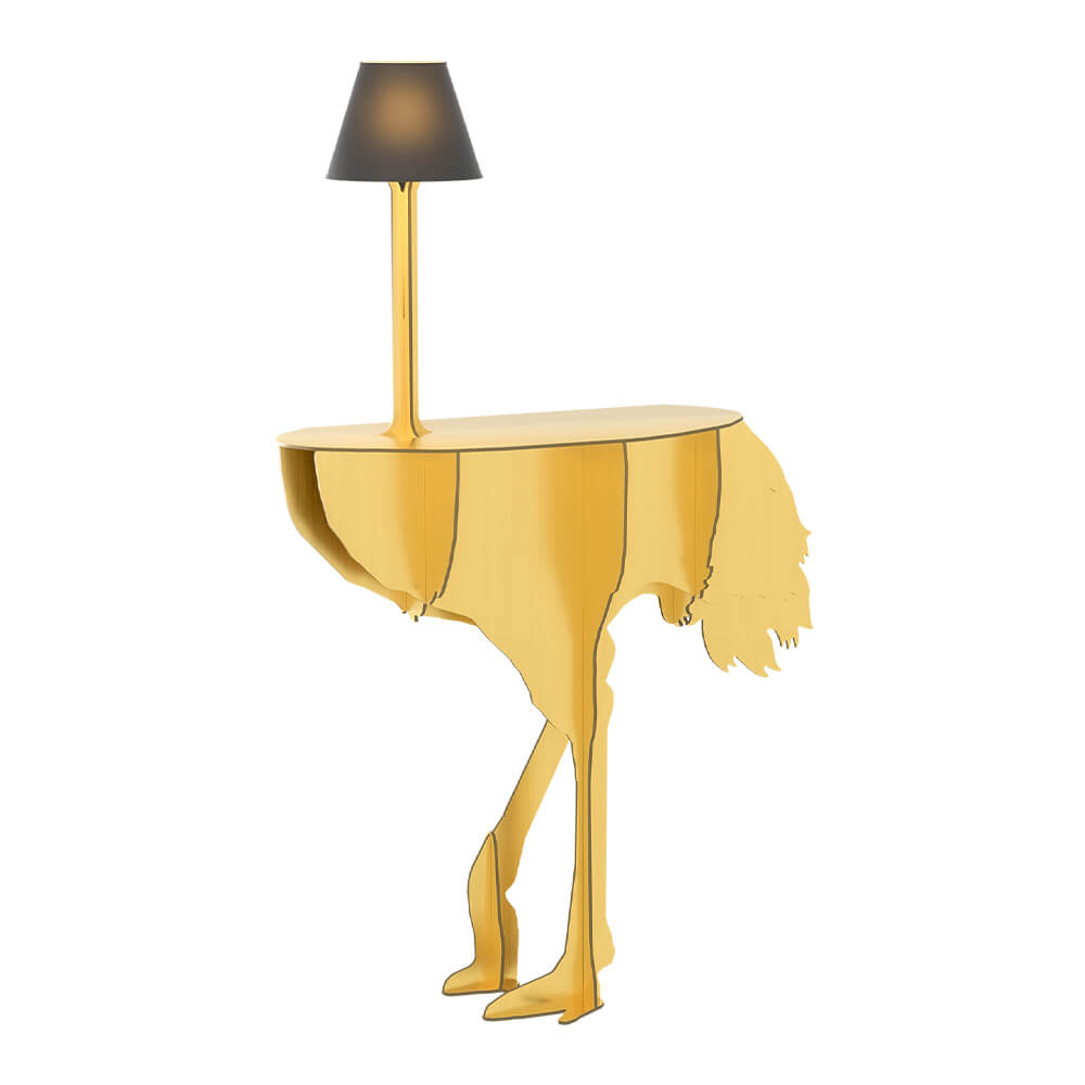 Console with lamp DIVA LUCIA gold