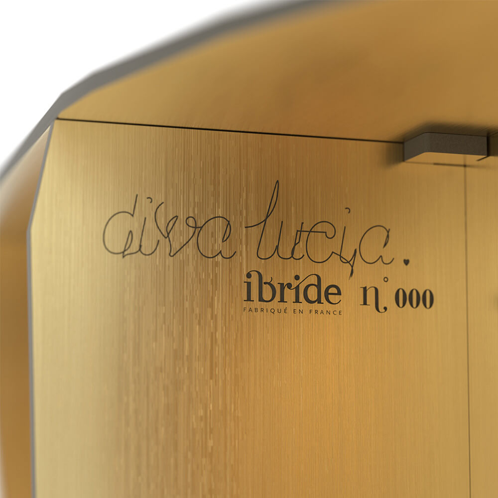 Console with lamp DIVA LUCIA gold