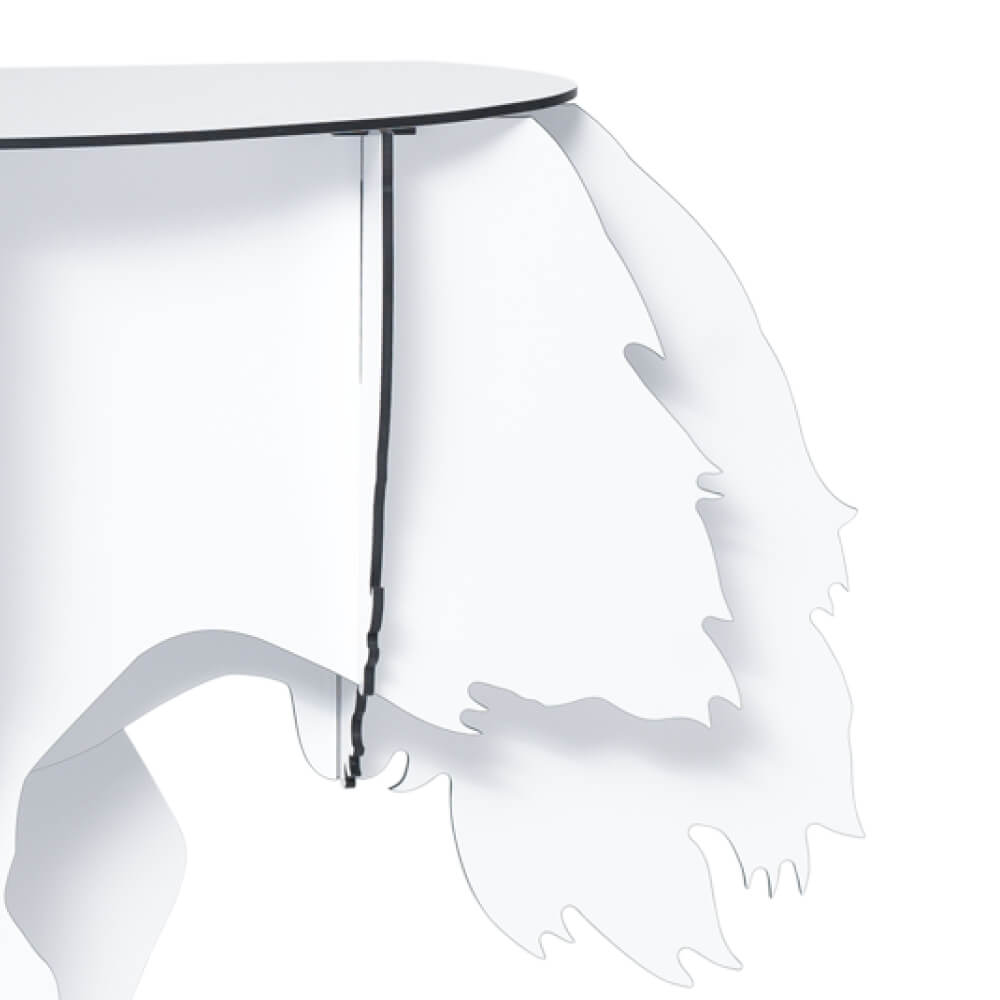 Console with lamp DIVA LUCIA white